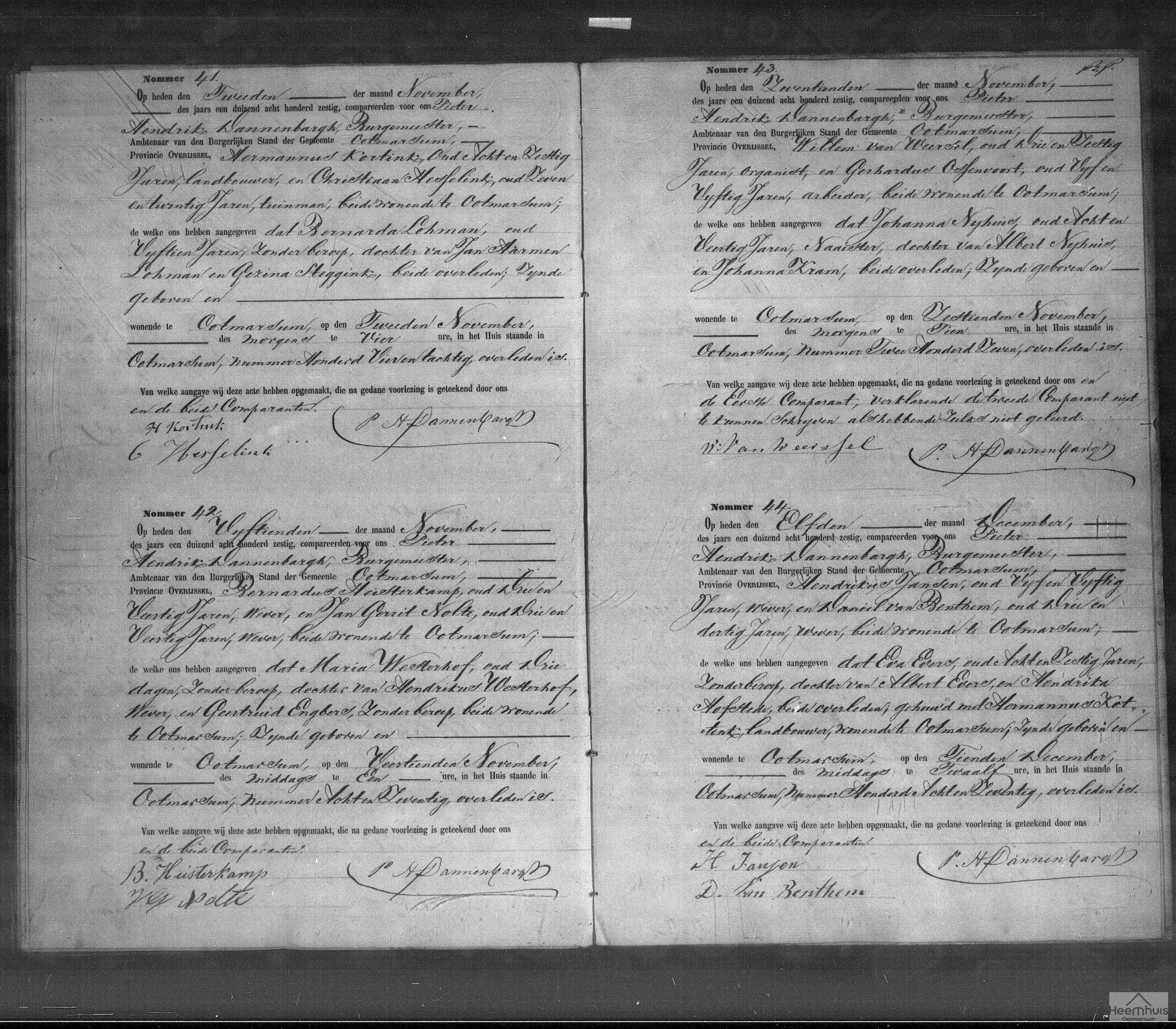 Overlijdensakte van Maria Westerhof Overlijdensakte van Maria Westerhof