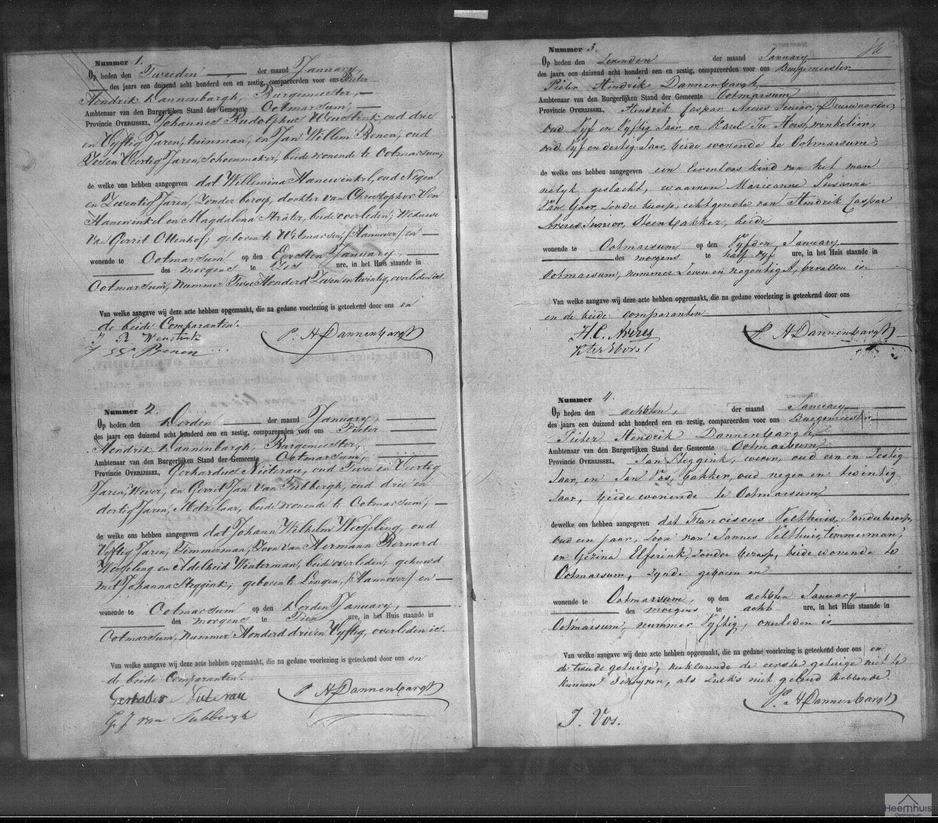Overlijdensakte van Johann Wilhelm Wesseling Overlijdensakte van Johann Wilhelm Wesseling