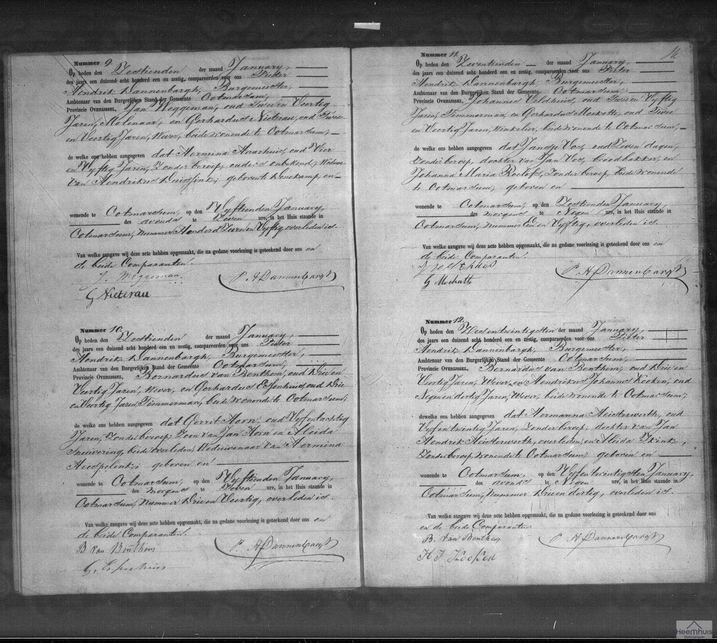 Overlijdensakte van Hermanna Heisterwerth