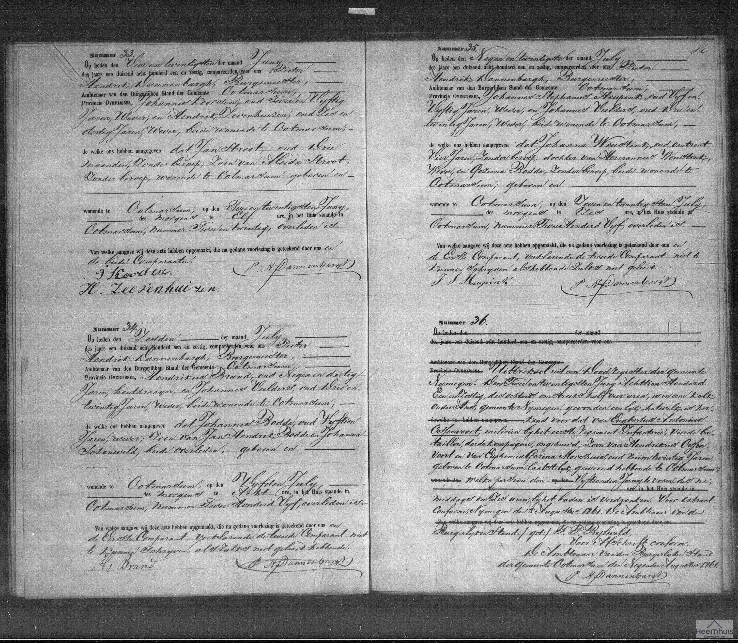 Overlijdensakte van Jan Stroot