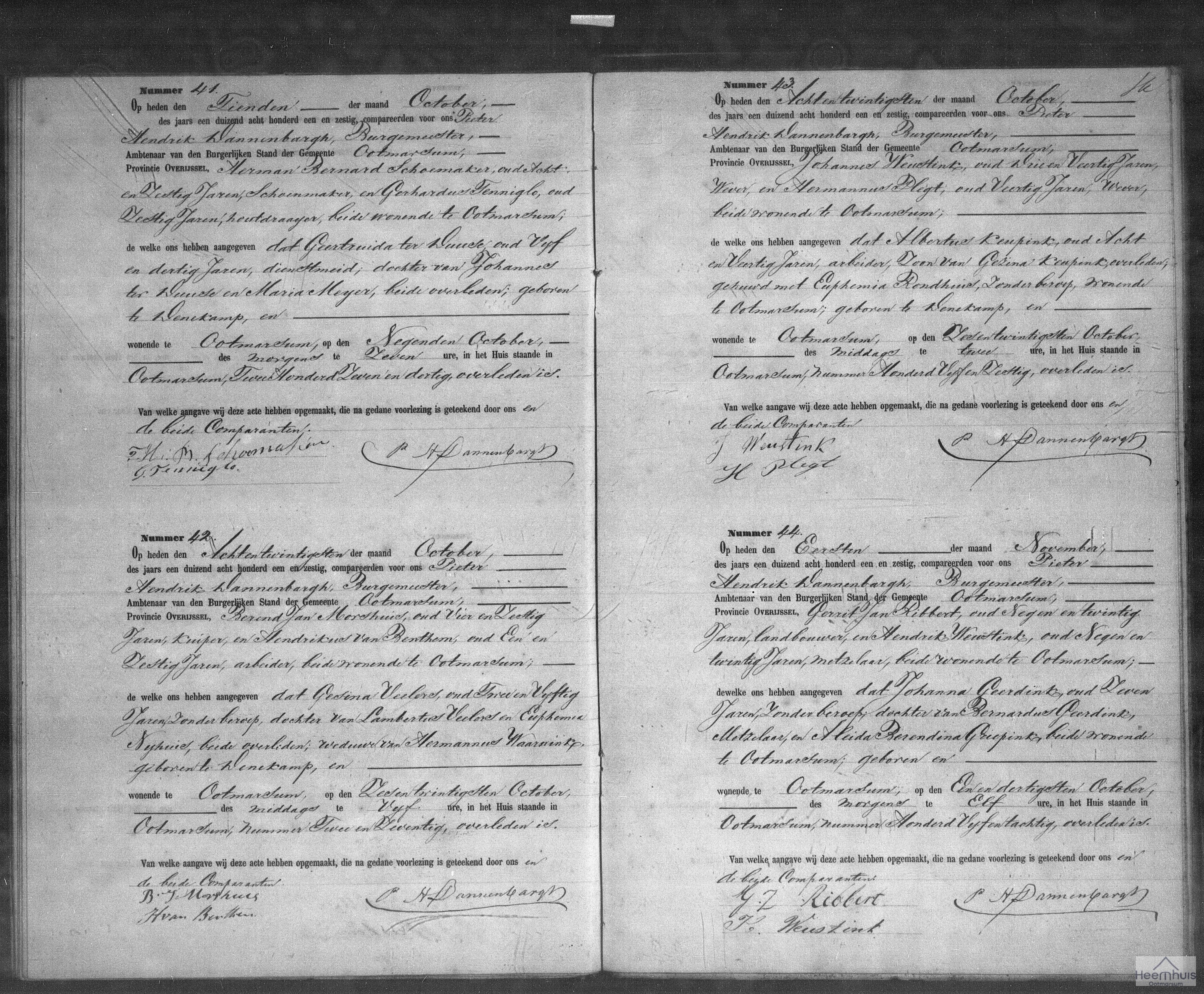 Overlijdensakte van Albertus Keupink Overlijdensakte van Albertus Keupink