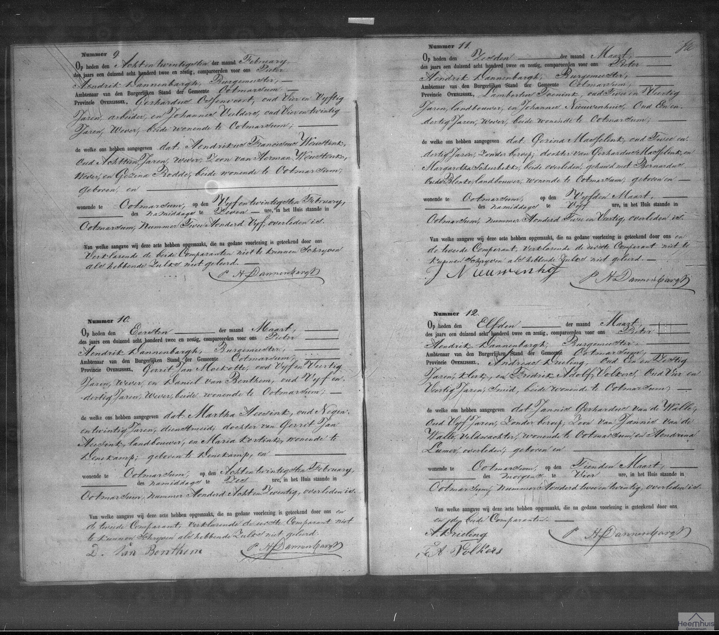 Overlijdensakte van Gezina Masselink