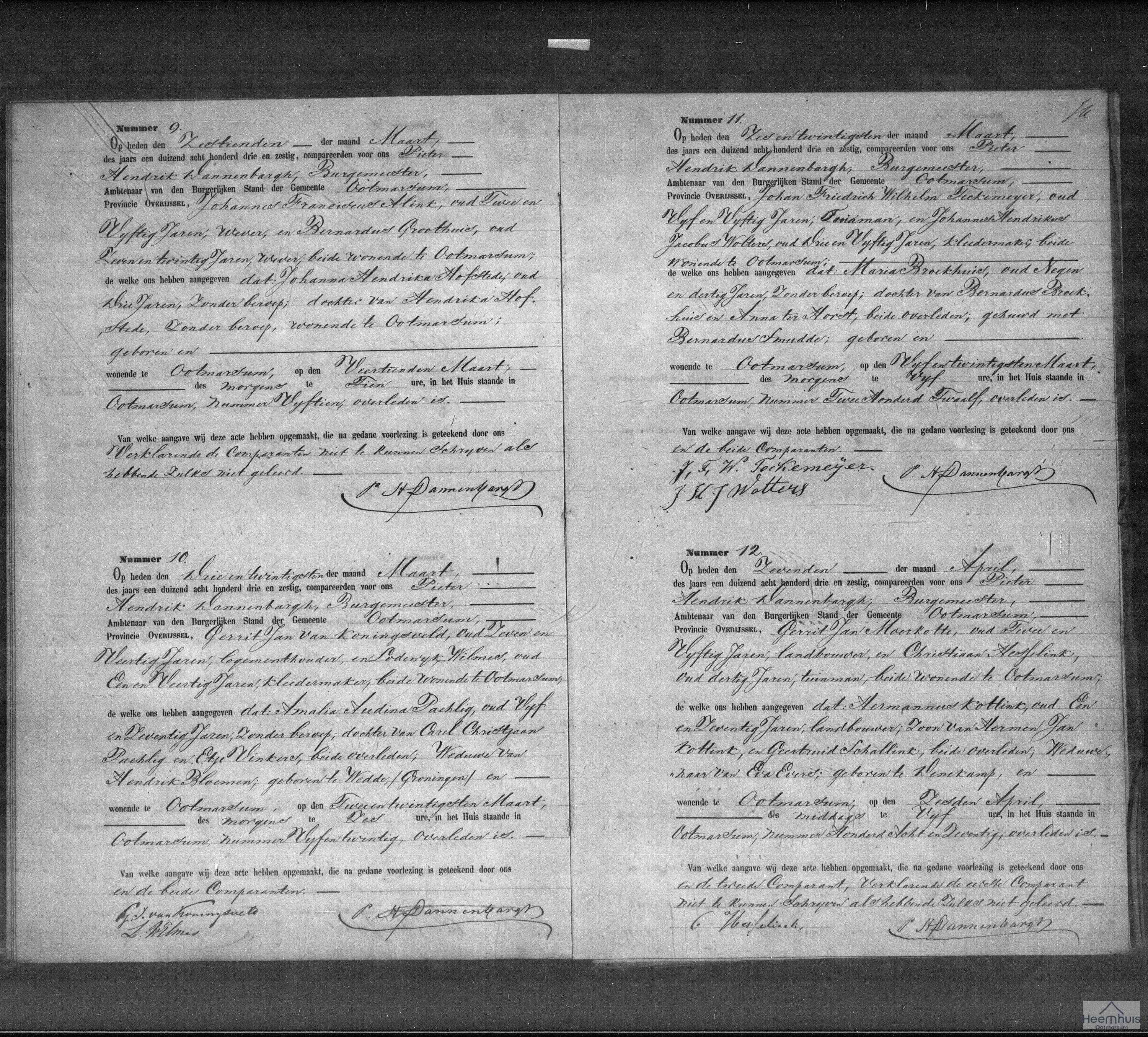 Overlijdensakte van Maria Broekhuis