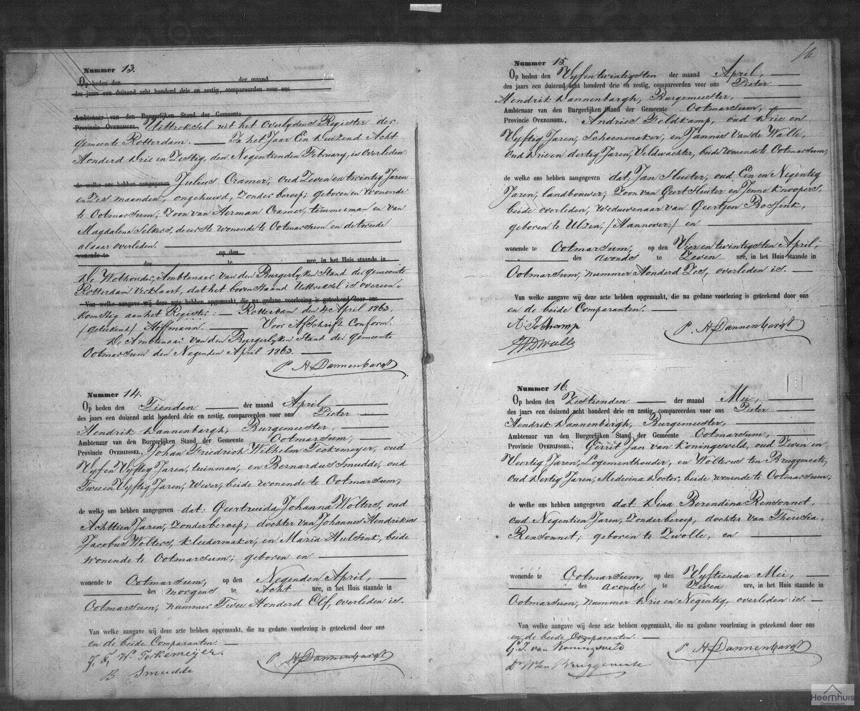 Overlijdensakte van Geertruida Johanna Wolters