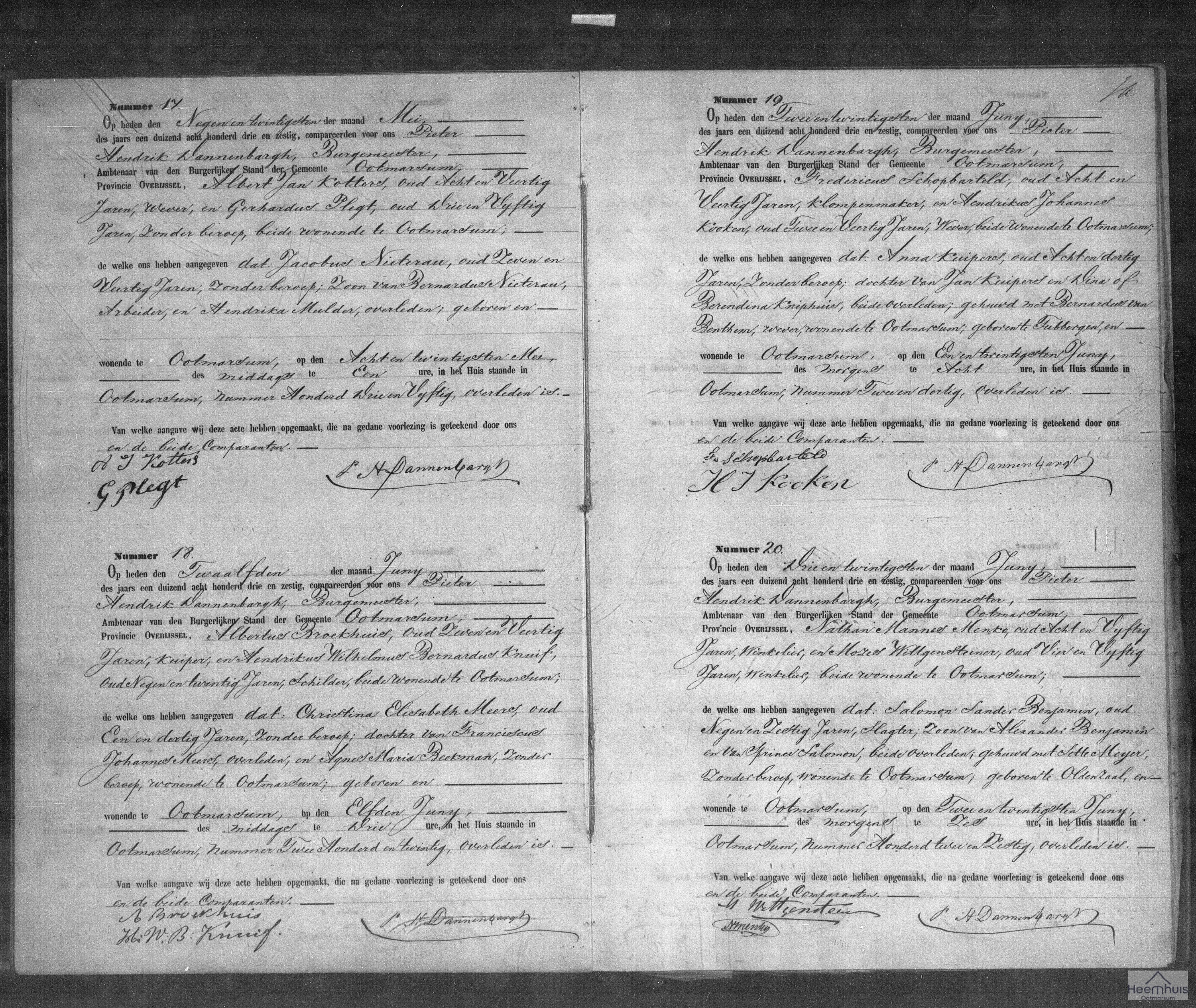 Overlijdensakte van Christina Elisabeth Meers