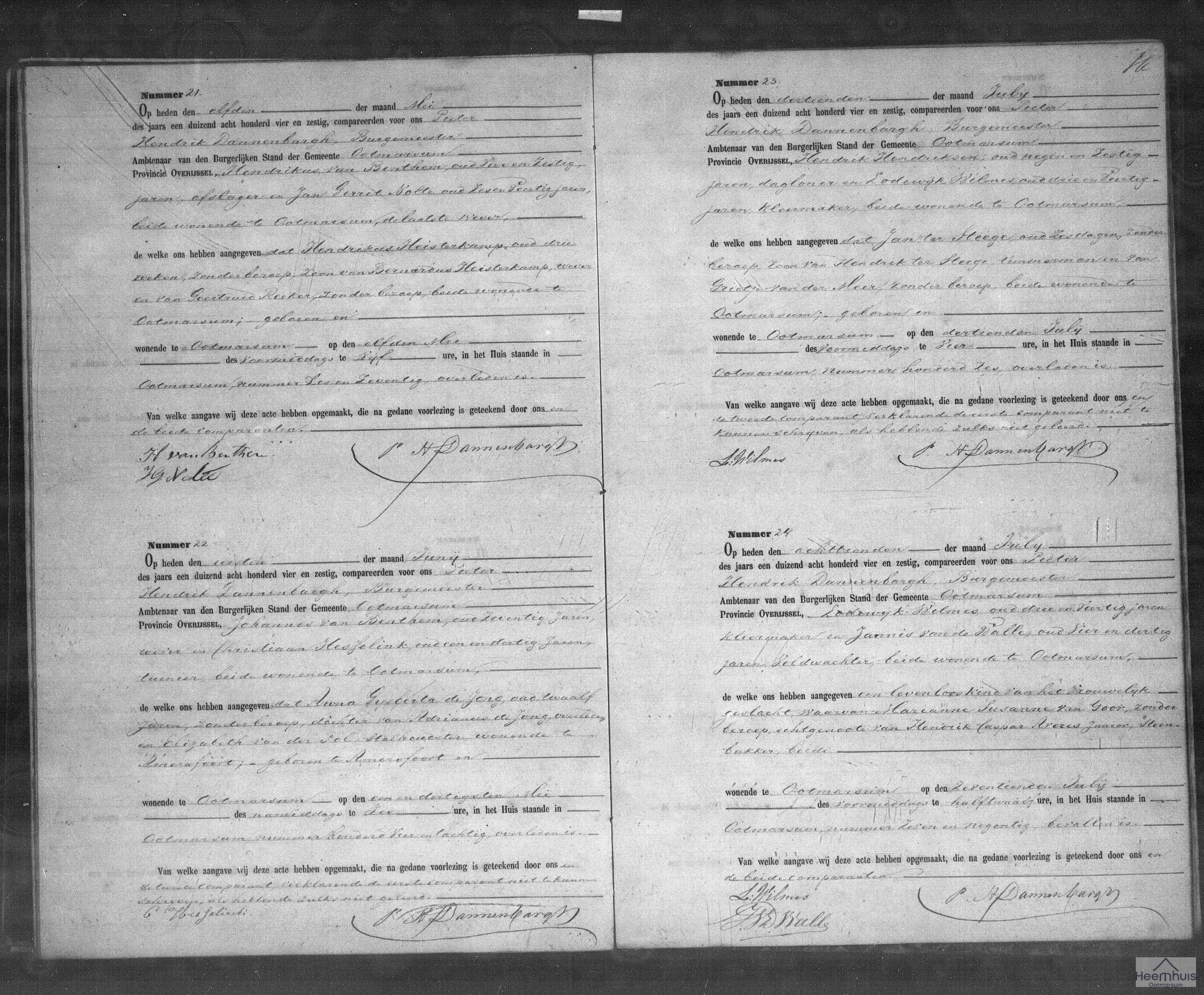 Overlijdensakte van Anna Gijsberta de Jong