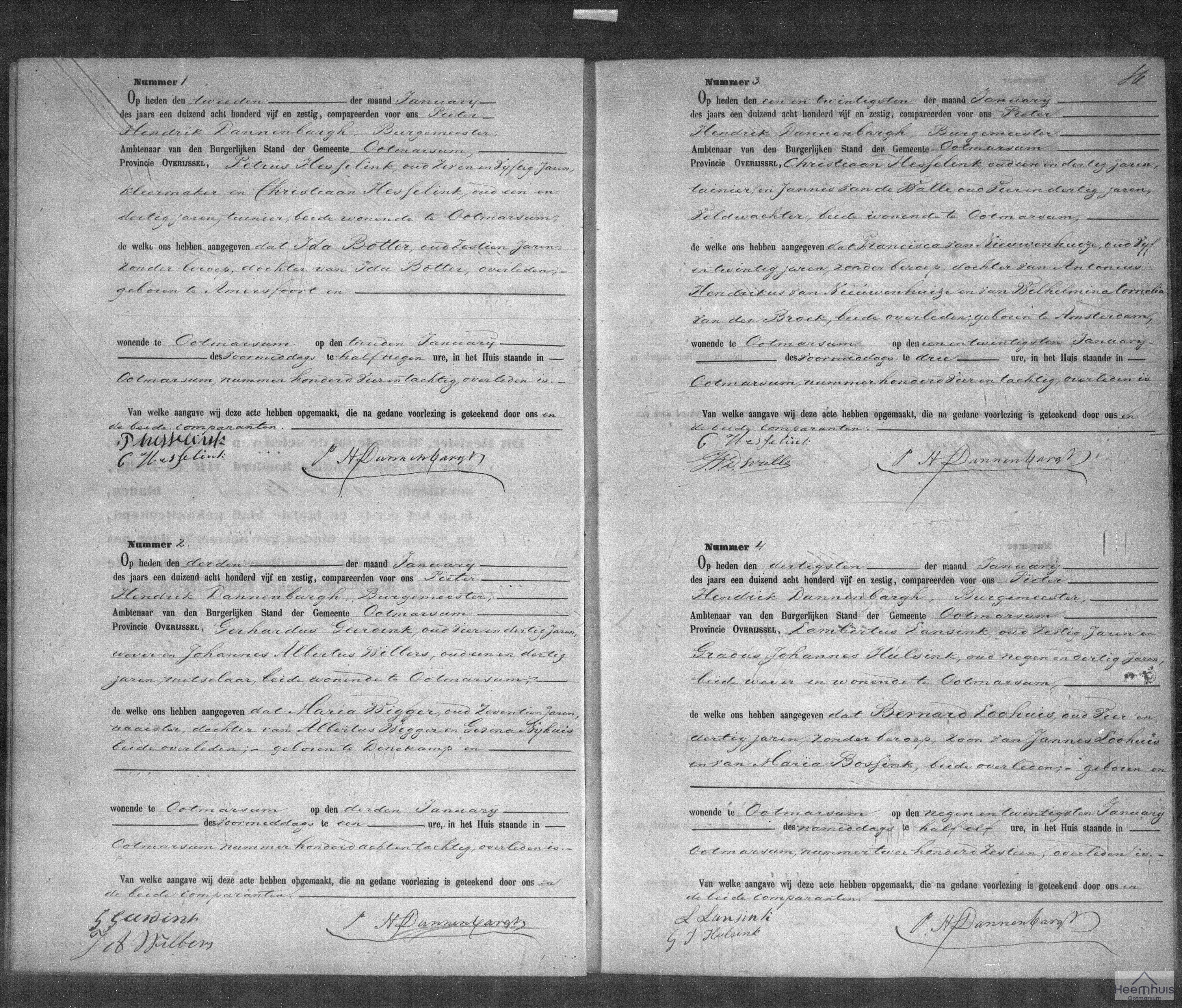 Overlijdensakte van Francisca van Nieuwenhuize Overlijdensakte van Francisca van Nieuwenhuize