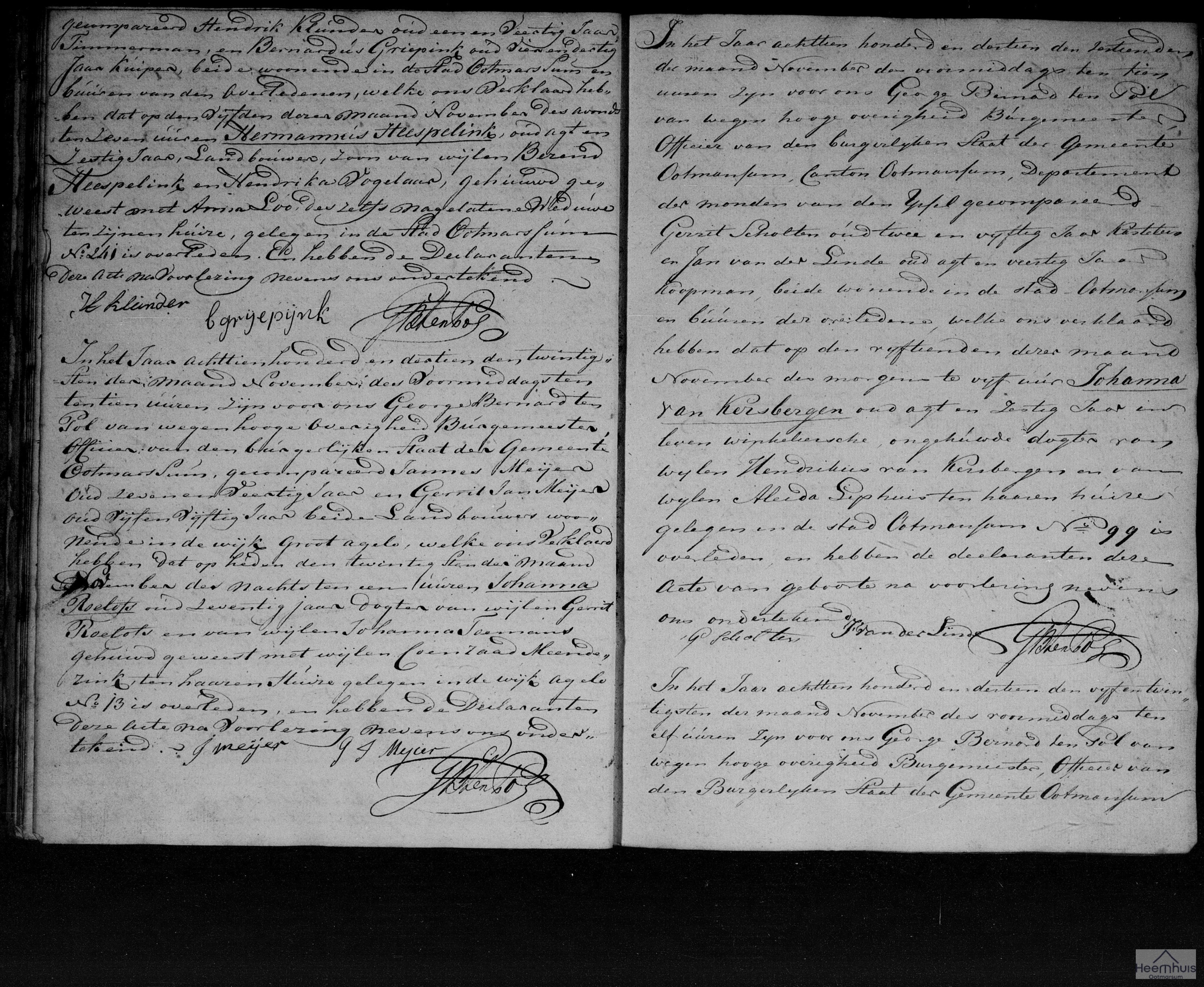 Overlijdensakte van Johanna Roelofs