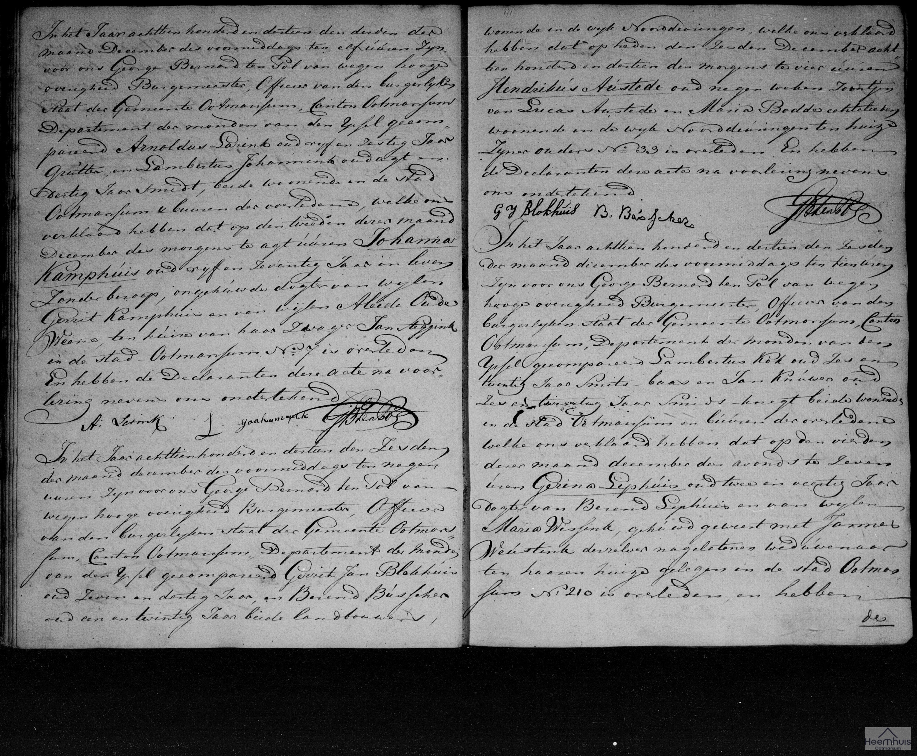Overlijdensakte van Hendrikus Austede Overlijdensakte van Hendrikus Austede