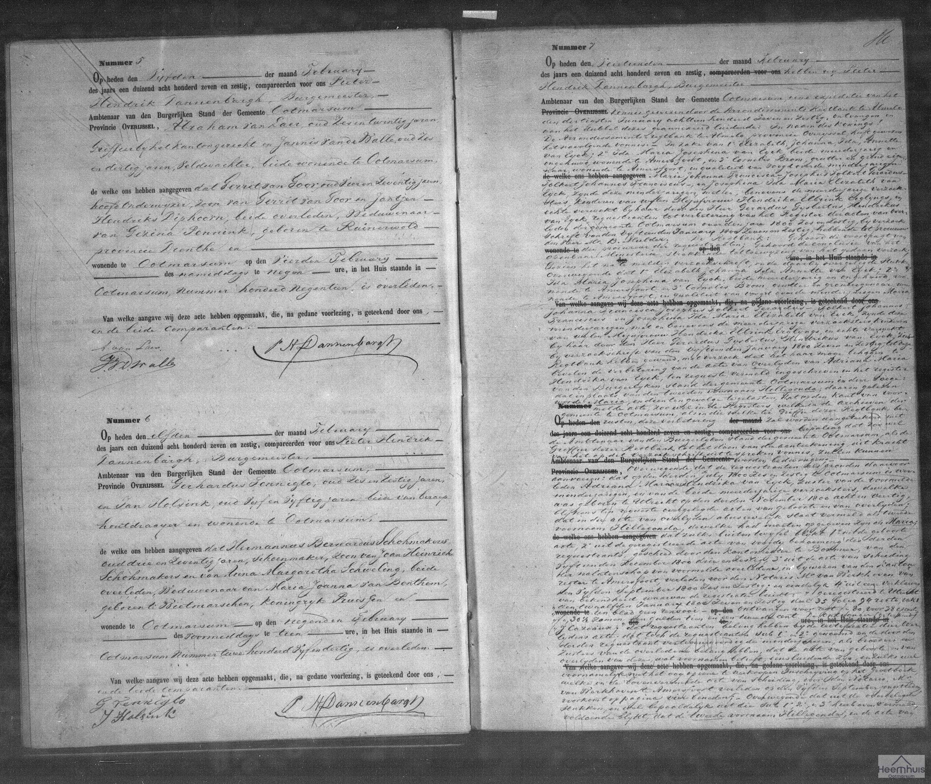 Overlijdensakte van Hermannus Bernardus Schohmakers