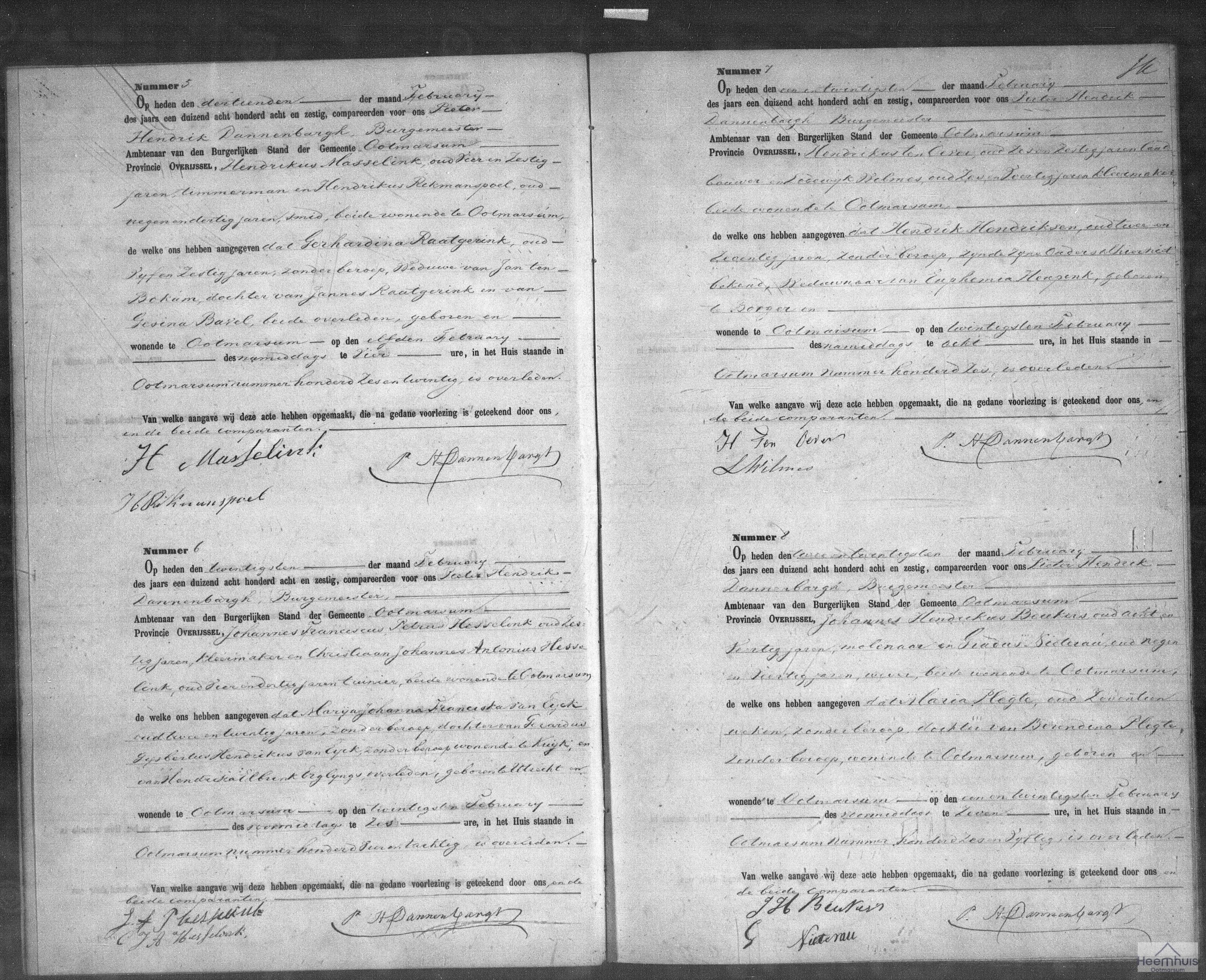 Overlijdensakte van Gerhardina Raatgerink