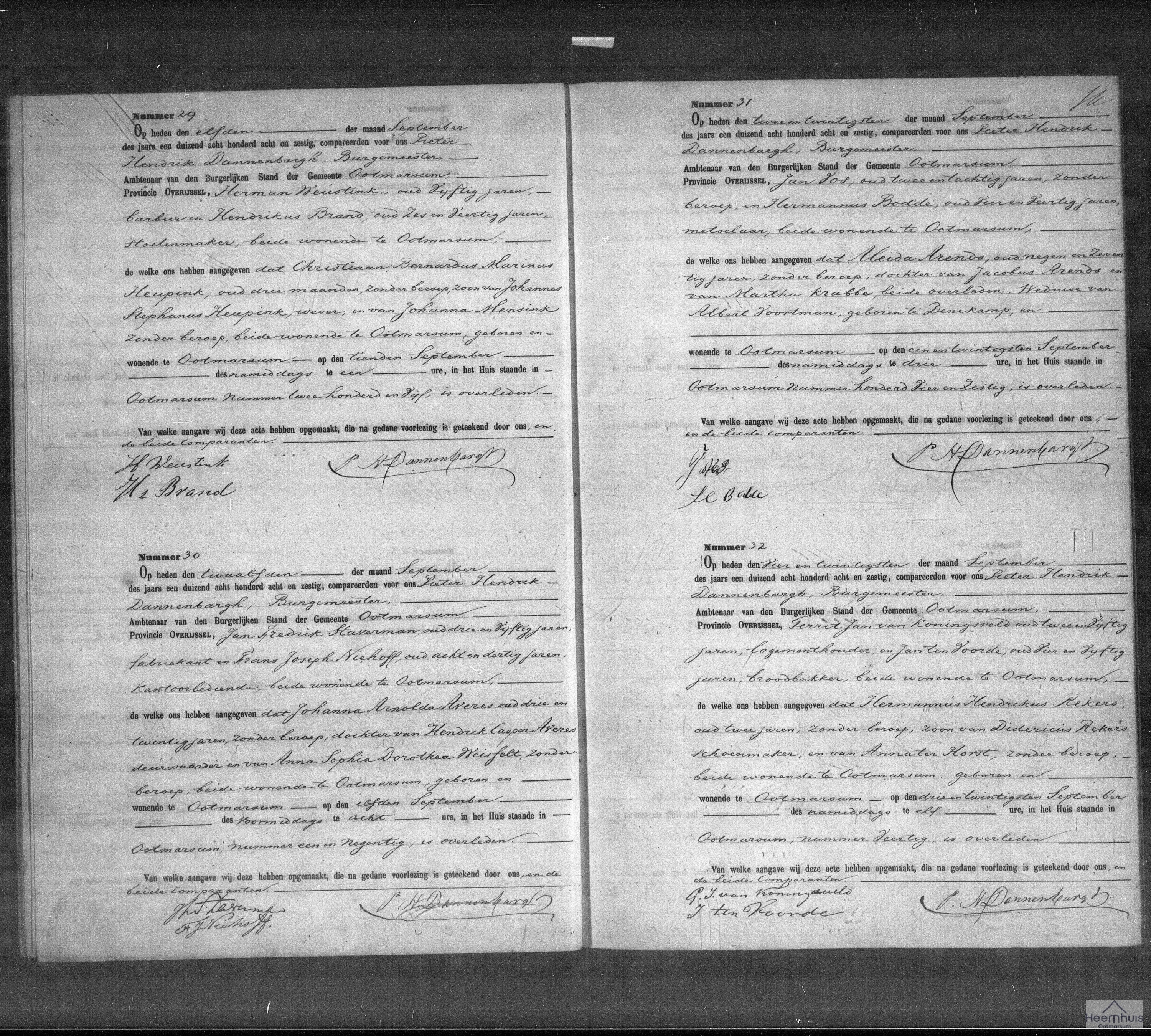 Overlijdensakte van Hermannus Hendrikus Rekers Overlijdensakte van Hermannus Hendrikus Rekers