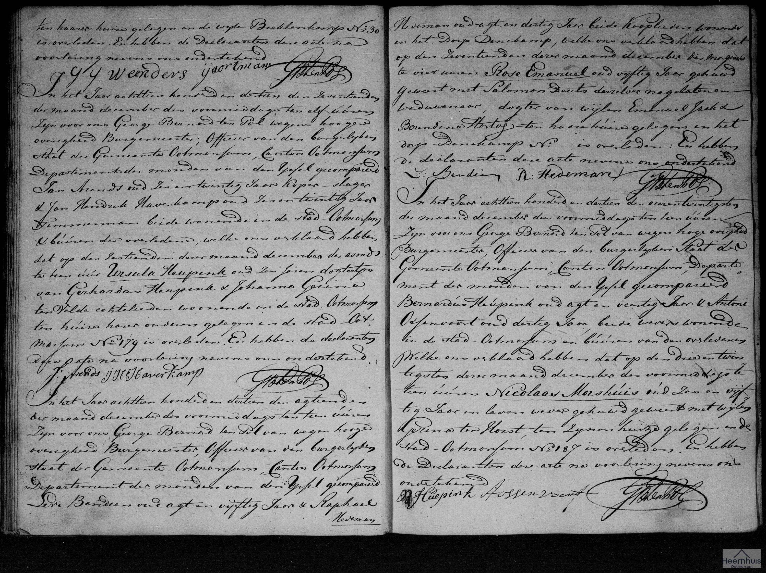 Overlijdensakte van Ursula Heupink