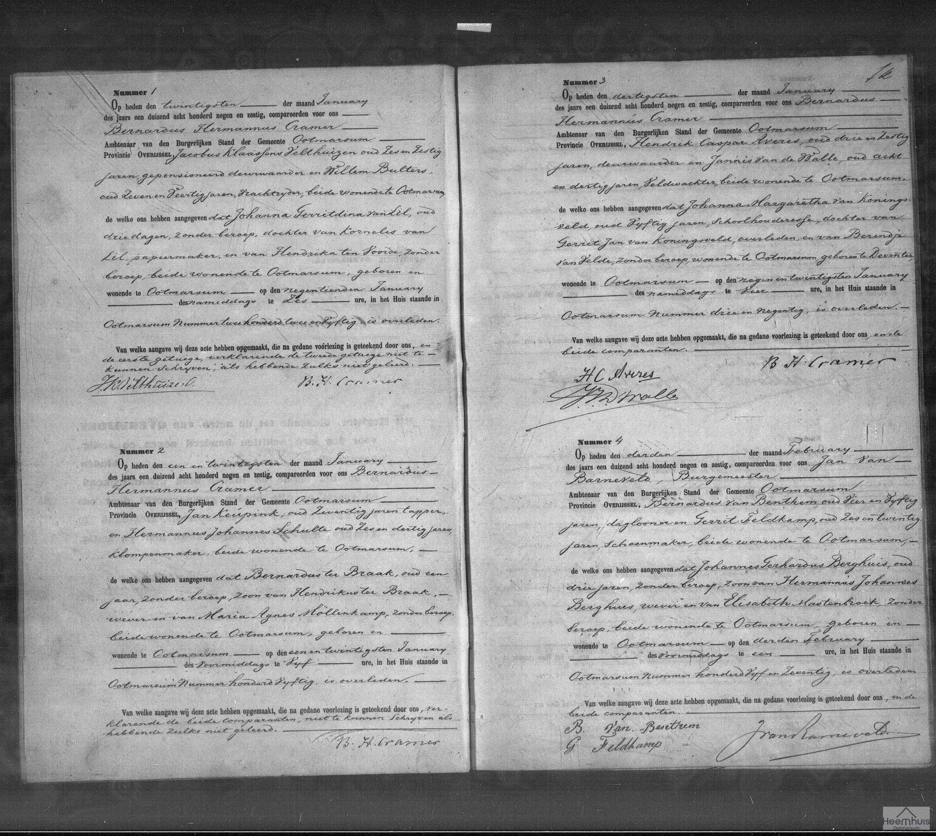 Overlijdensakte van Johanna Margaretha van Koningsveld