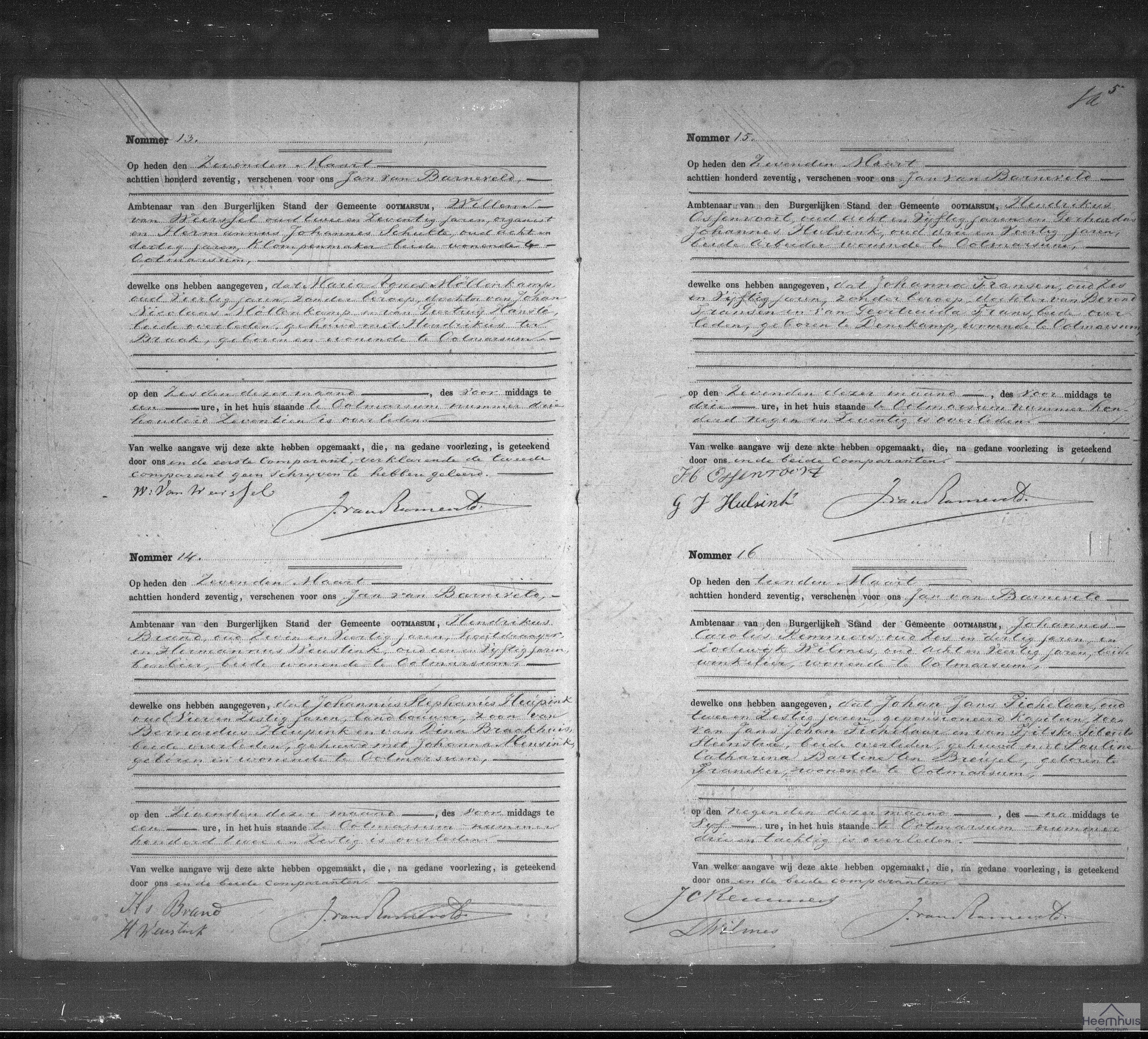 Overlijdensakte van Johanna Fransen Overlijdensakte van Johanna Fransen