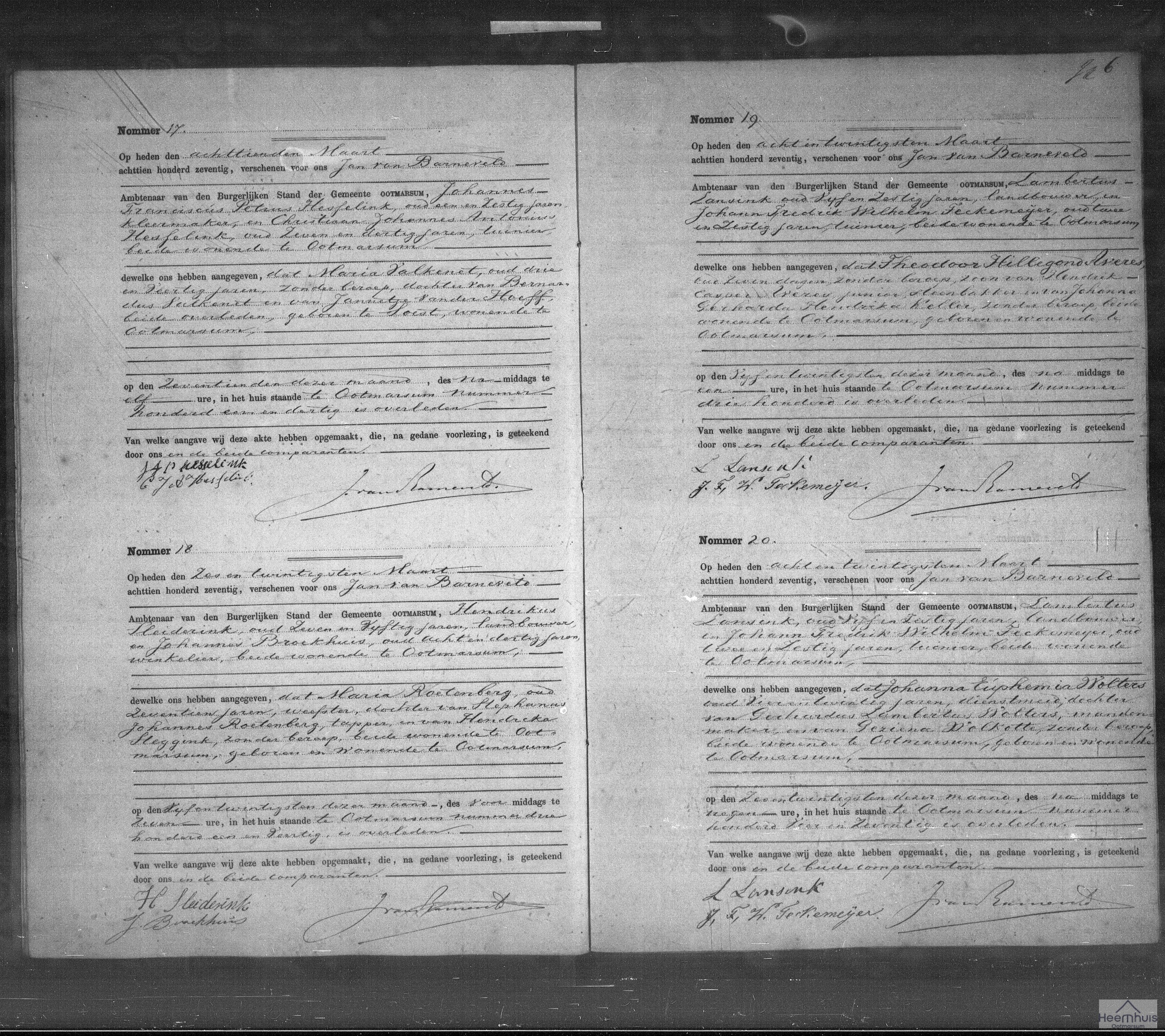 Overlijdensakte van Theodoor Hillegond Averes