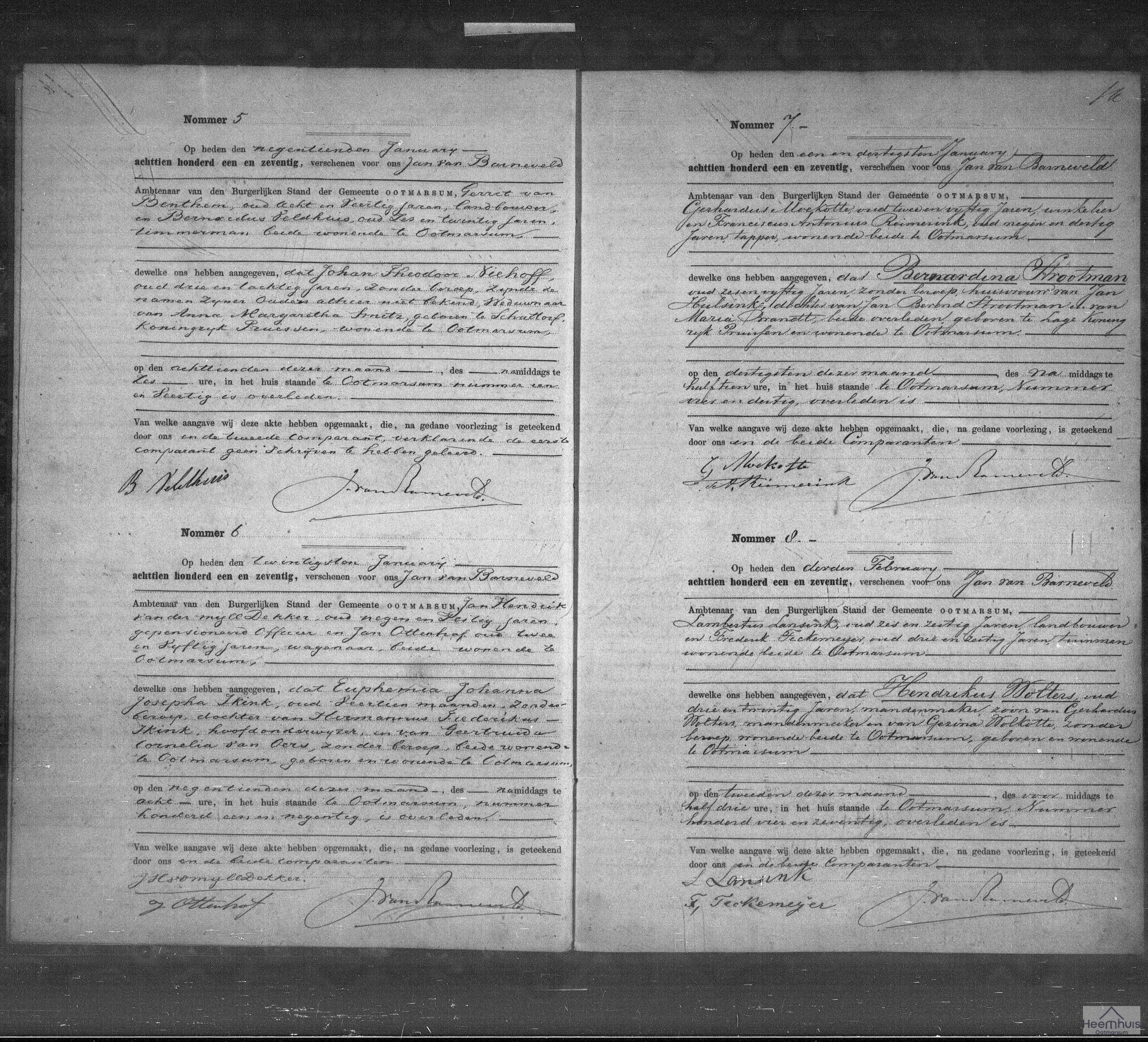 Overlijdensakte van Bernardina Strootman Overlijdensakte van Bernardina Strootman