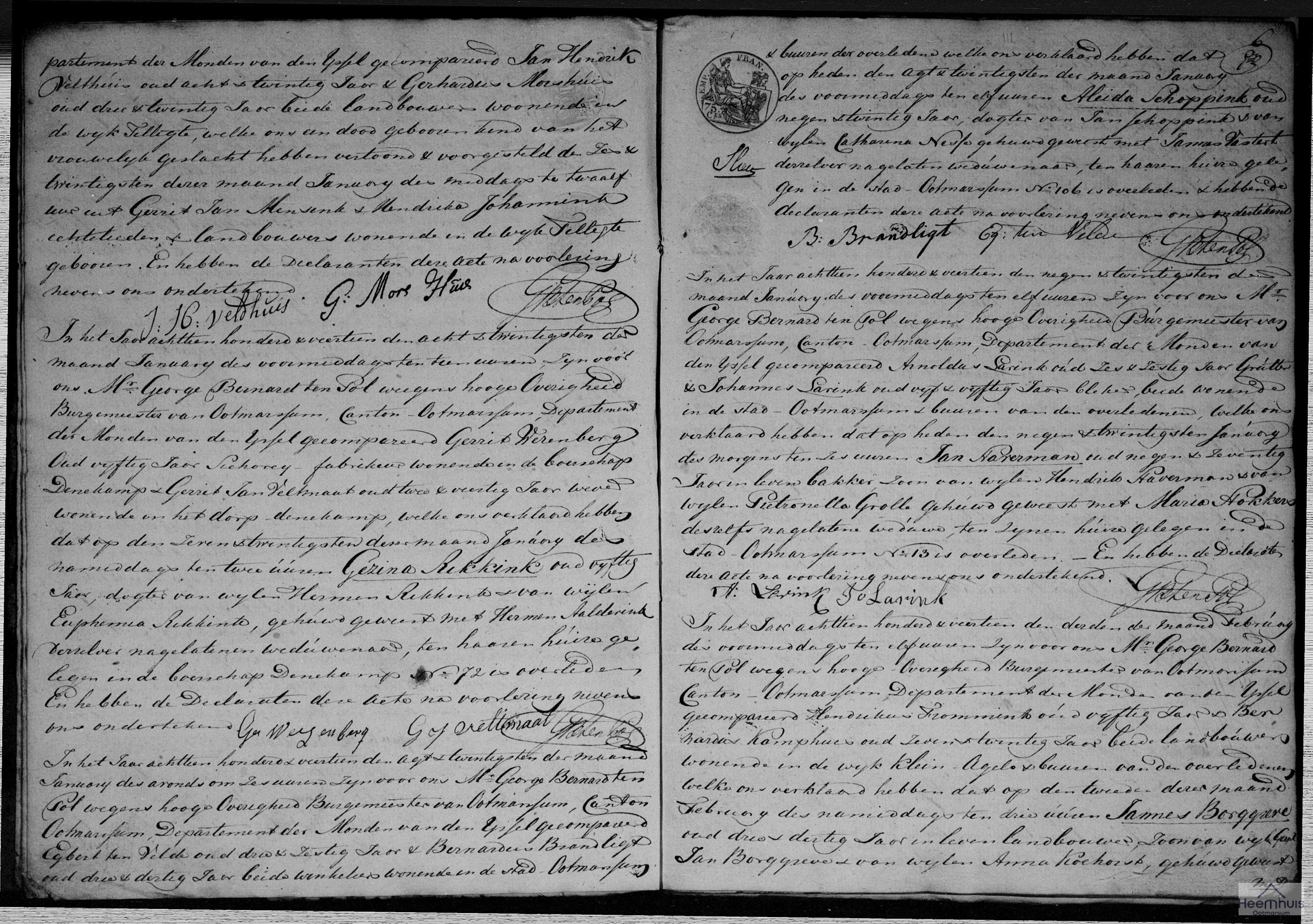 Overlijdensakte van Aleida Schoppink