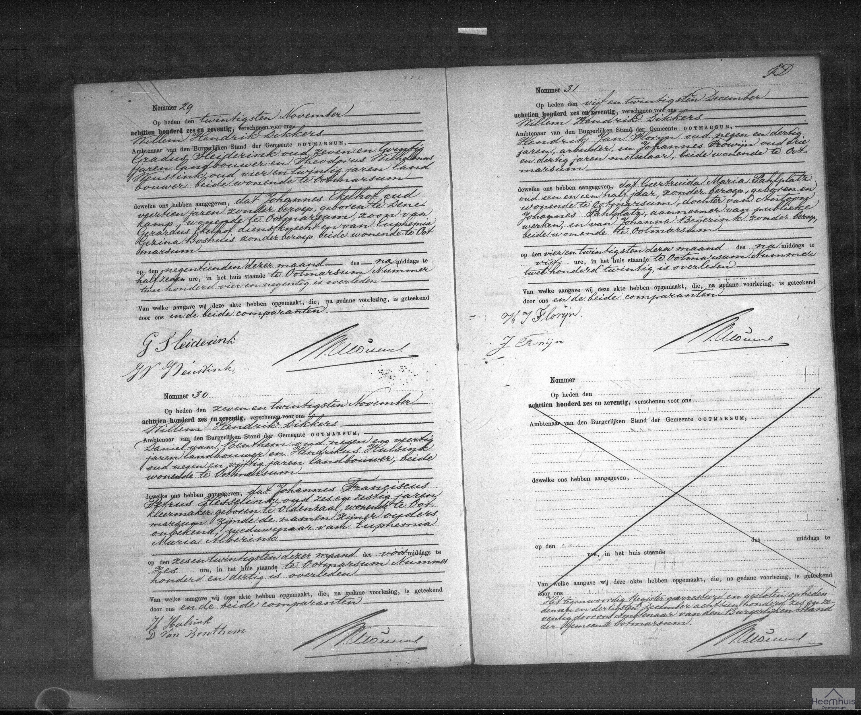 Overlijdensakte van Johannes Ekelhof