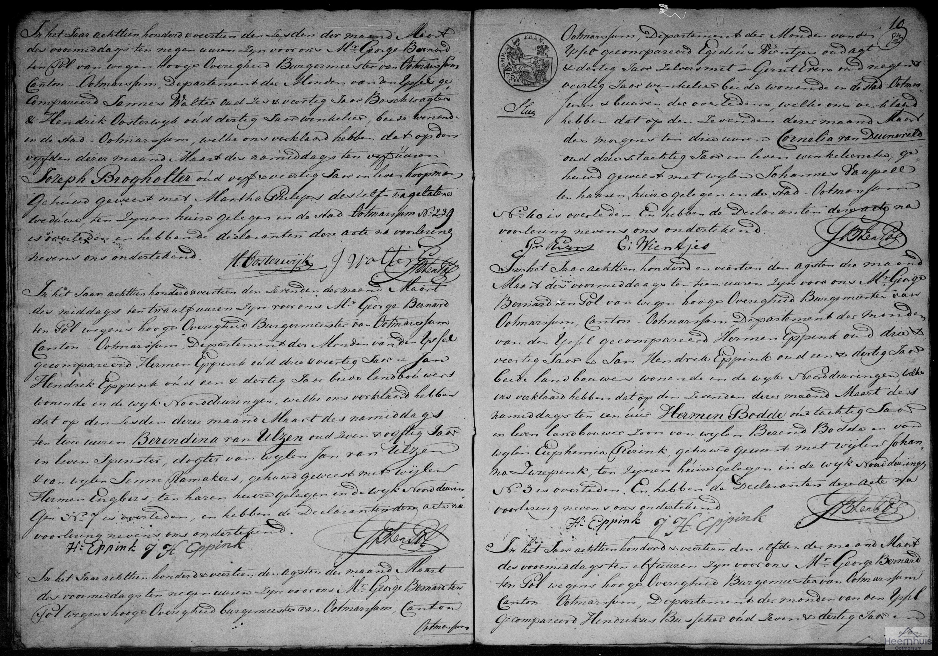 Overlijdensakte van Jozeph Brogholter