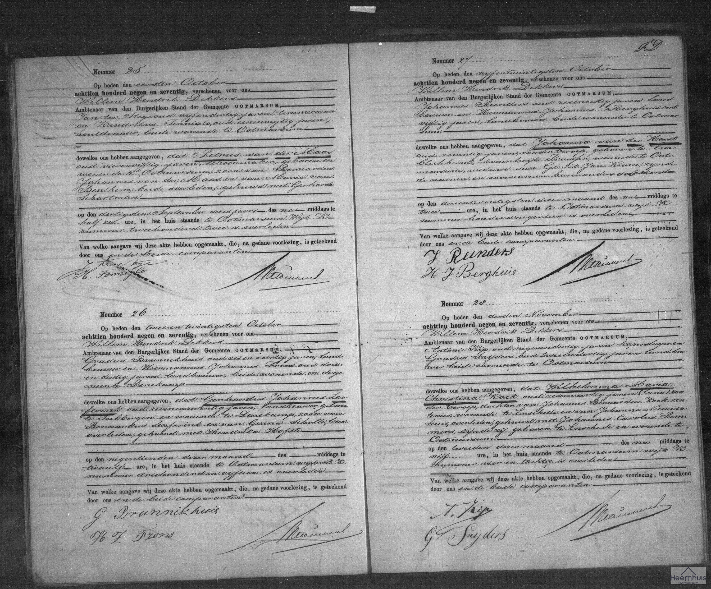 Overlijdensakte van Wilhelmina Maria Christina Kock