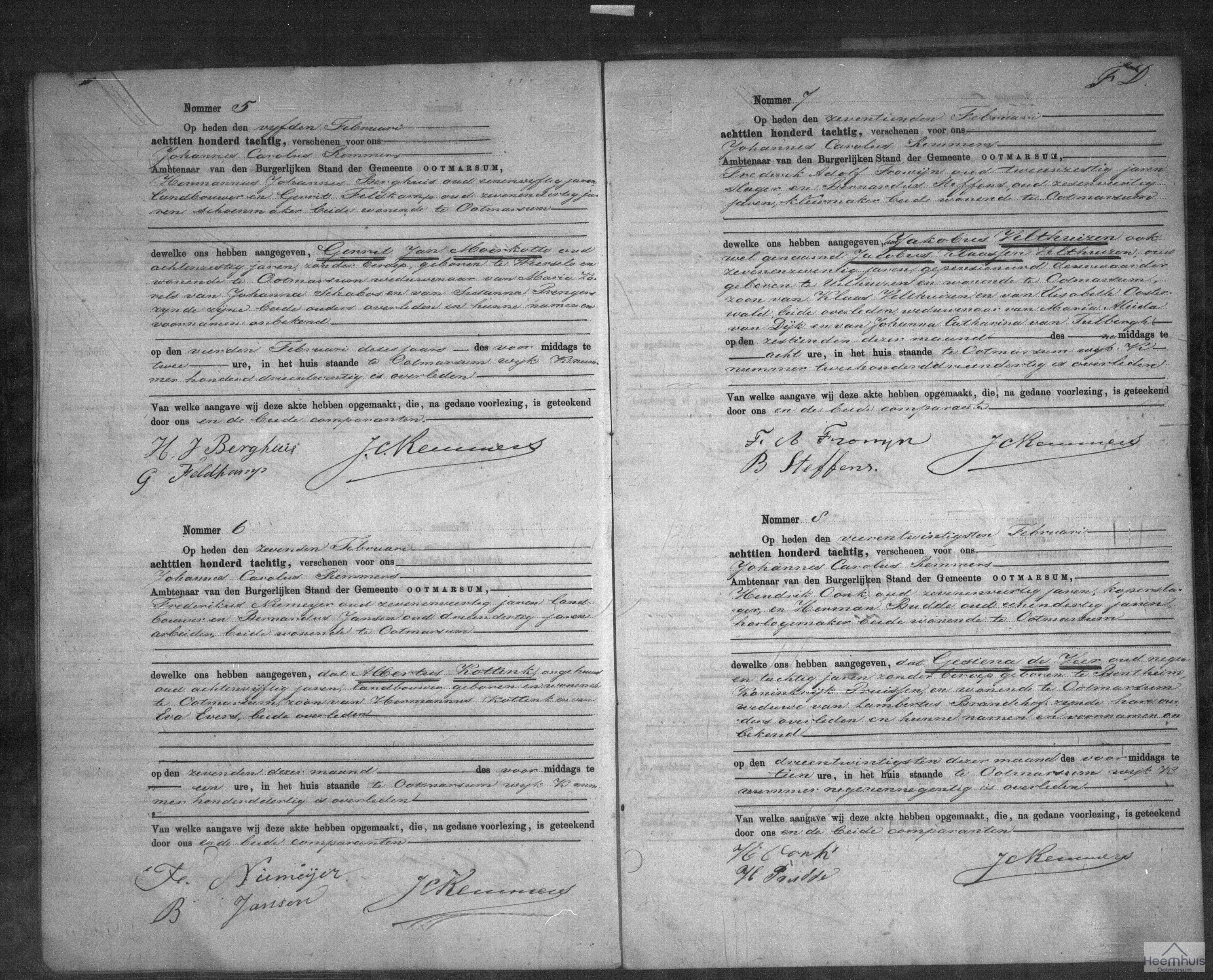 Overlijdensakte van Jakobus Velthuizen Overlijdensakte van Jakobus Velthuizen