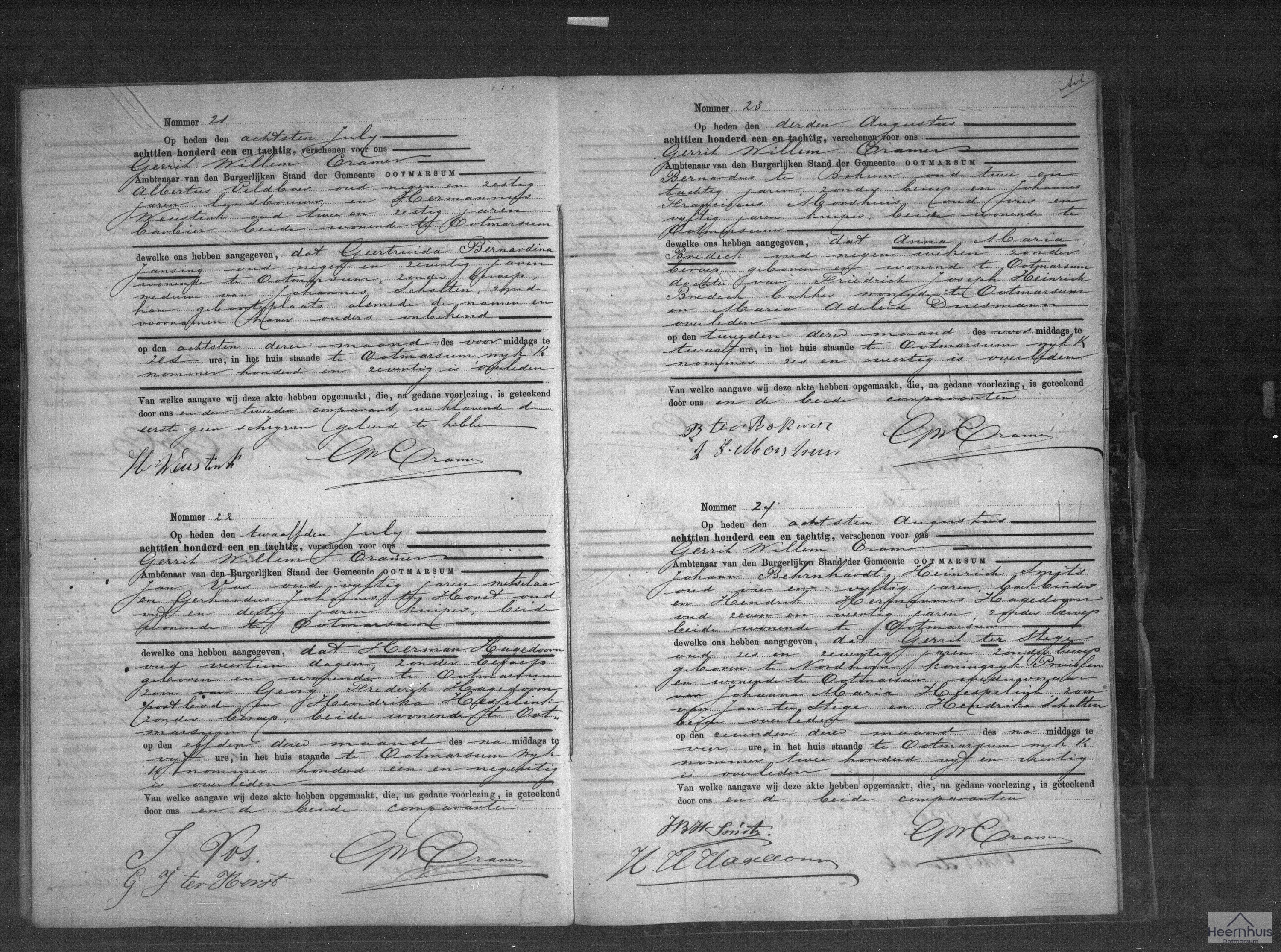 Overlijdensakte van Geertruida Bernardina Jansing Overlijdensakte van Geertruida Bernardina Jansing