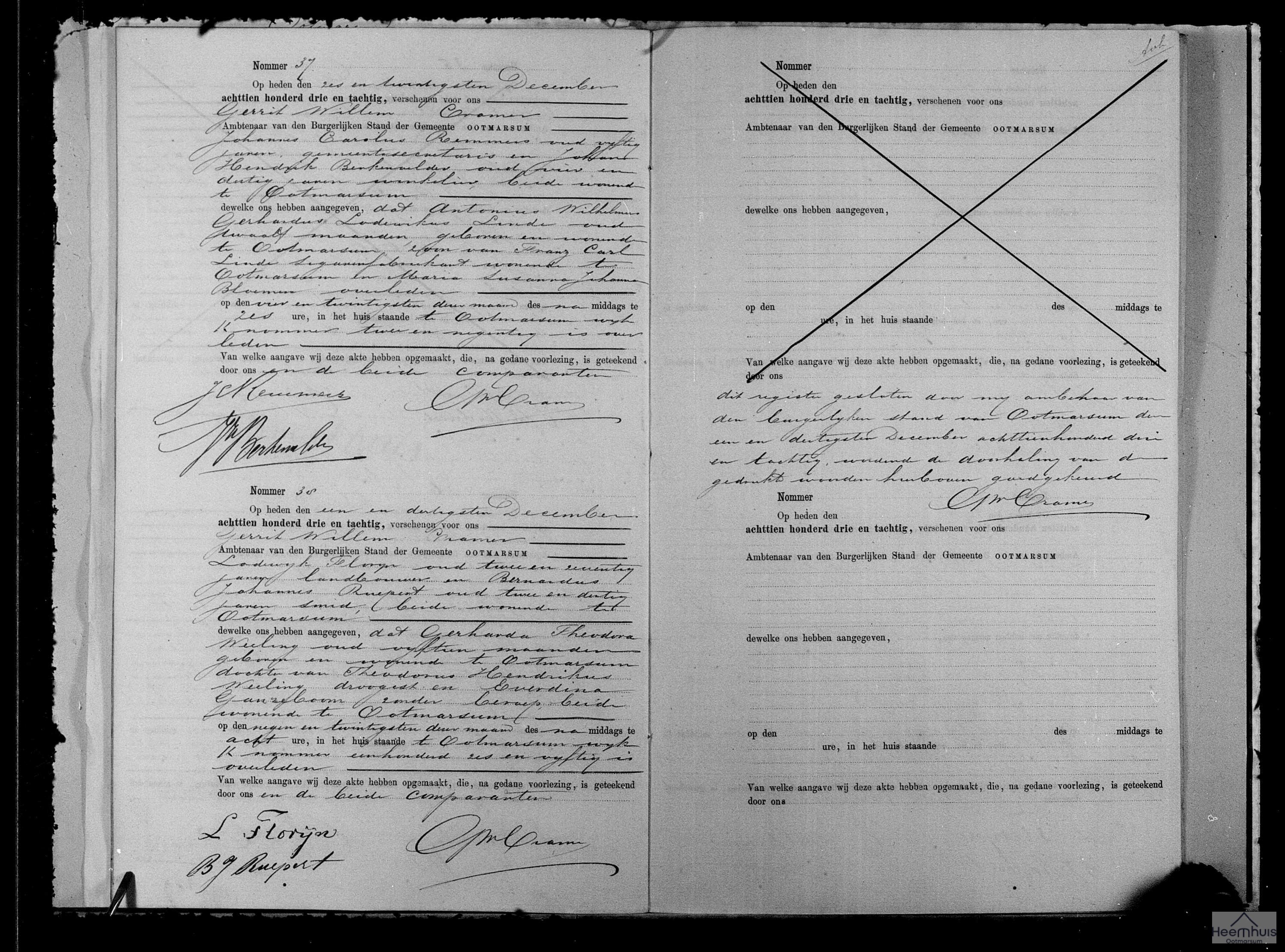Overlijdensakte van Gerharda Theodora Weeling Overlijdensakte van Gerharda Theodora Weeling