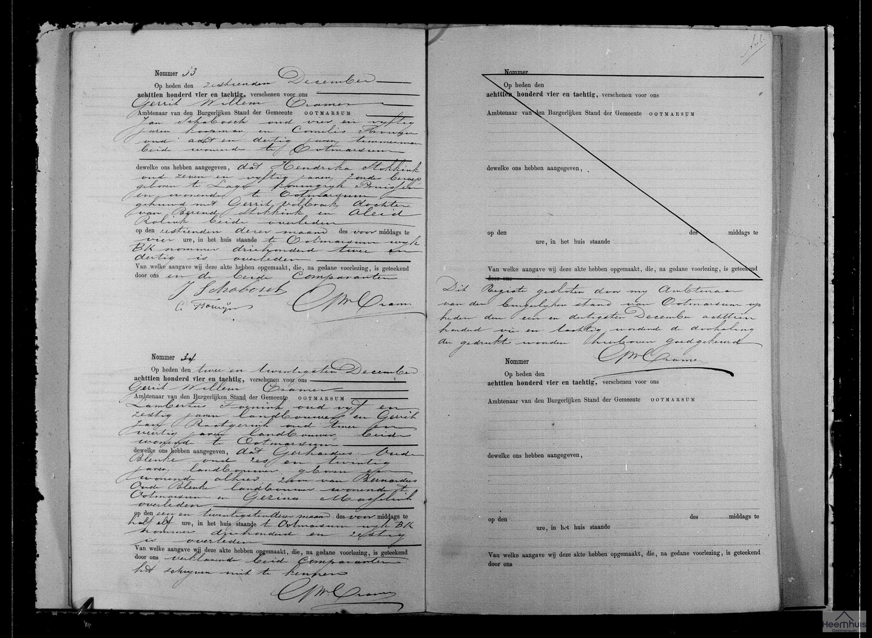 Overlijdensakte van Hendrika Stokkink