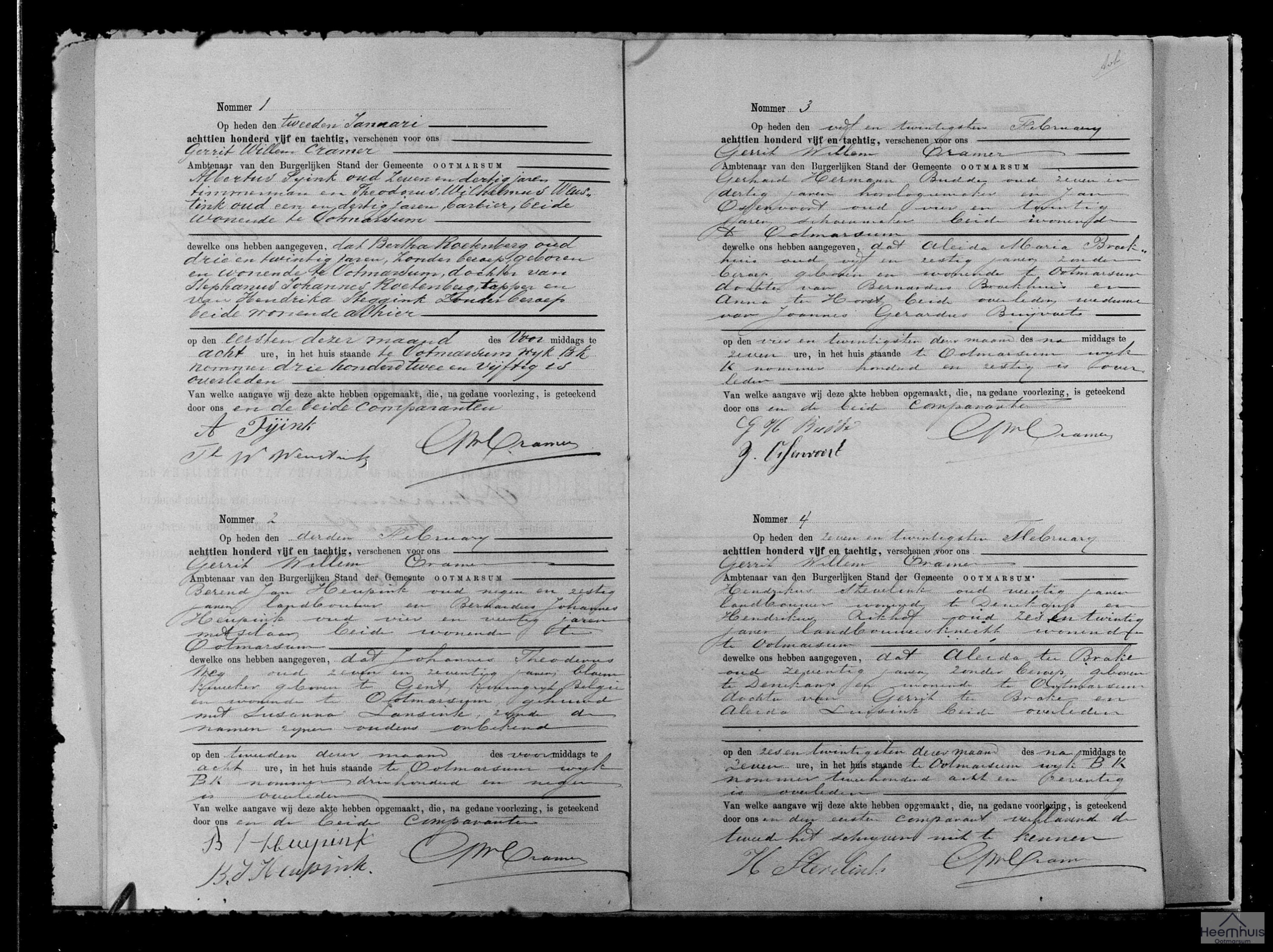 Overlijdensakte van Johannes Theodorus Weg Overlijdensakte van Johannes Theodorus Weg