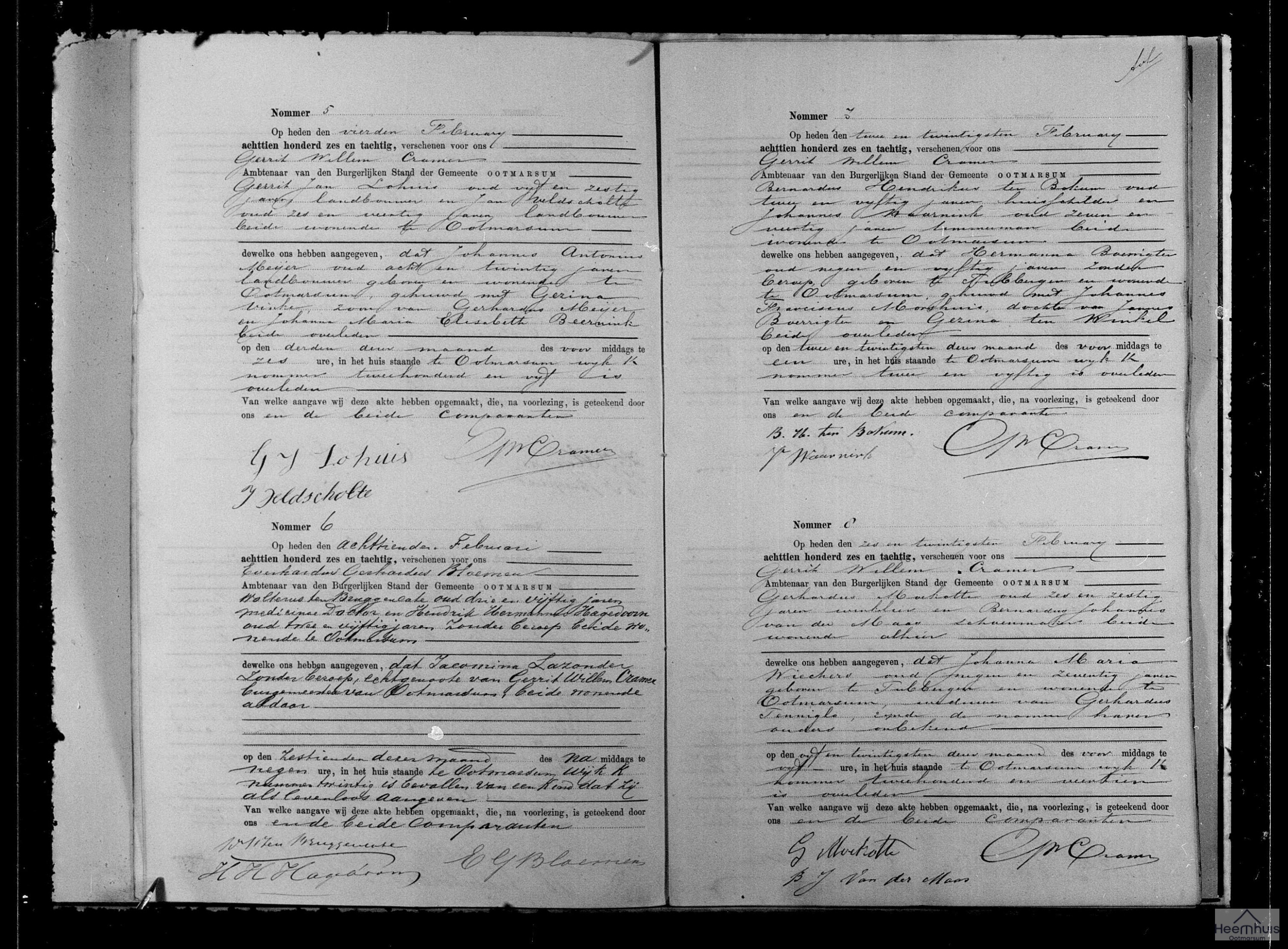 Overlijdensakte van Johannes Antonius Meijer