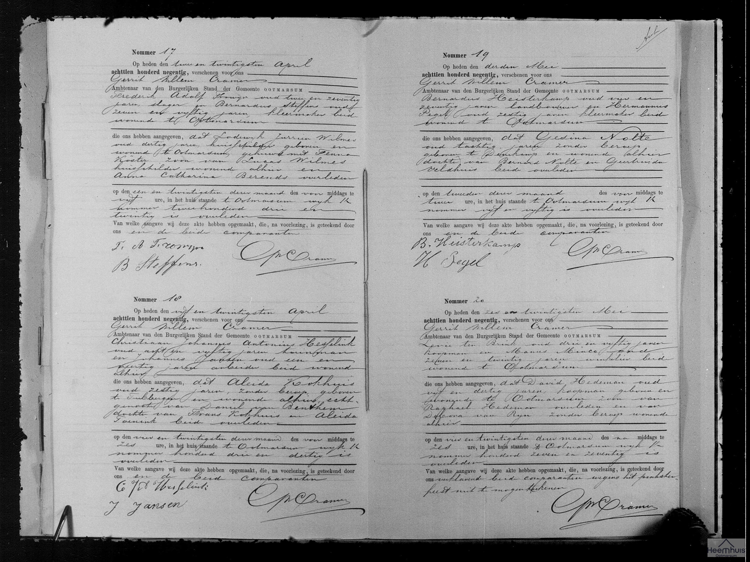 Overlijdensakte van Lodewijk Jurrien Wilmes Overlijdensakte van Lodewijk Jurrien Wilmes