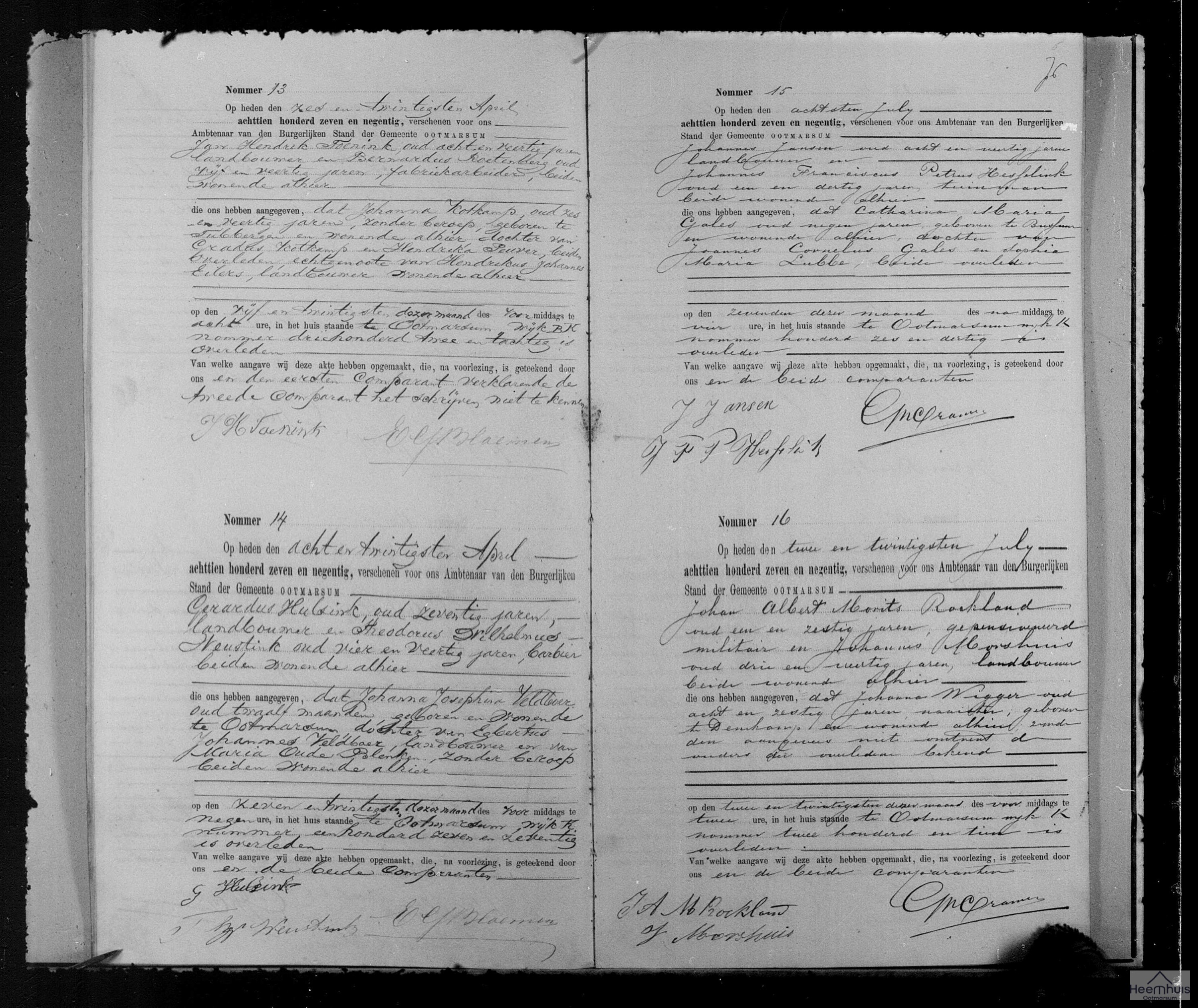 Overlijdensakte van Johanna Josephina Veldboer Overlijdensakte van Johanna Josephina Veldboer