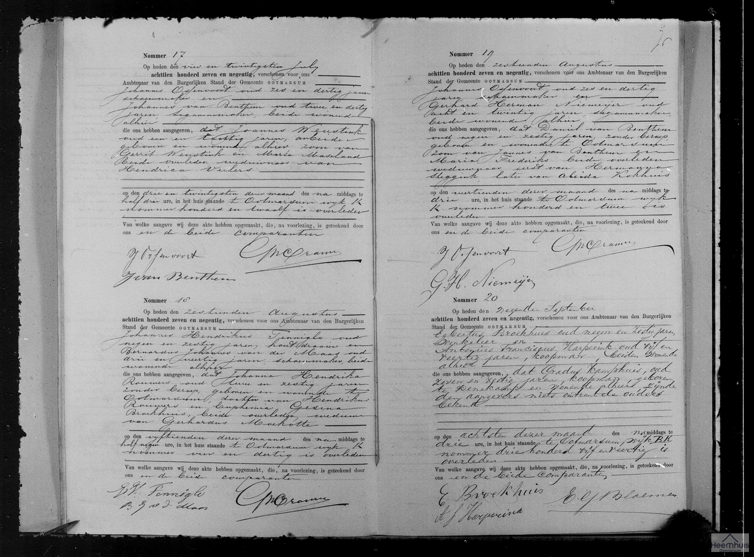 Overlijdensakte van Johanna Hendrika Rouwers Overlijdensakte van Johanna Hendrika Rouwers