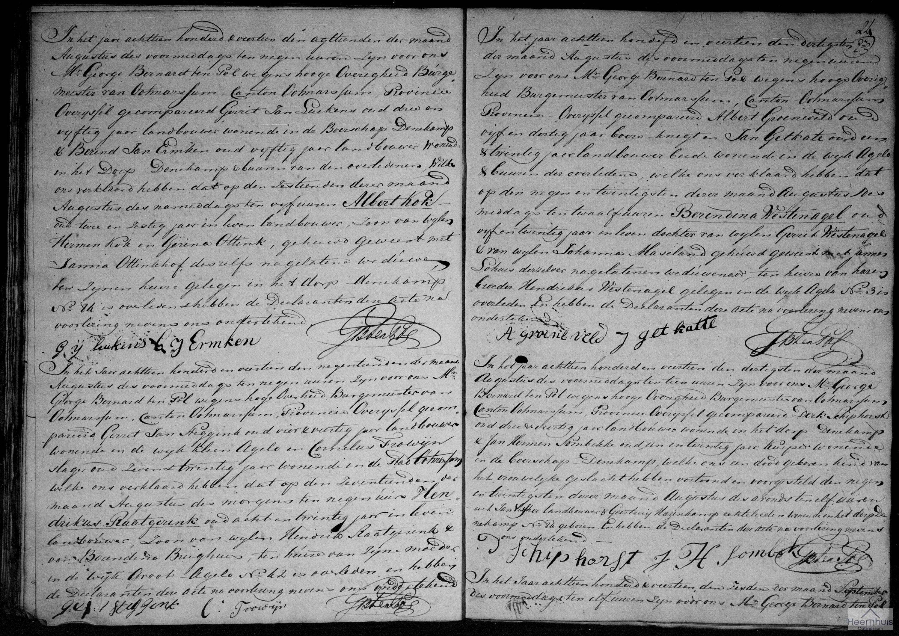 Overlijdensakte van levenloos geboren kind Visscher