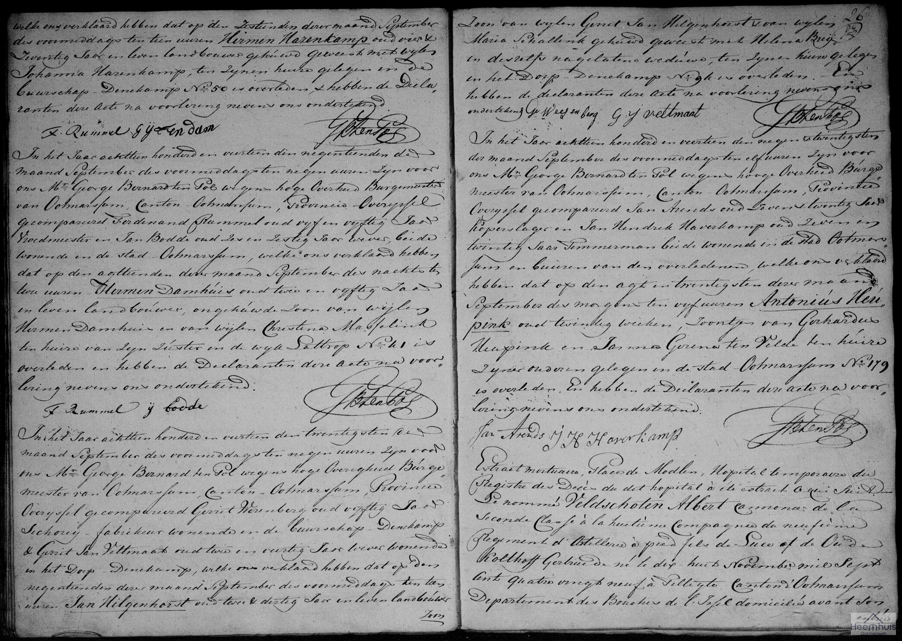 Overlijdensakte van Albert Veldschoten