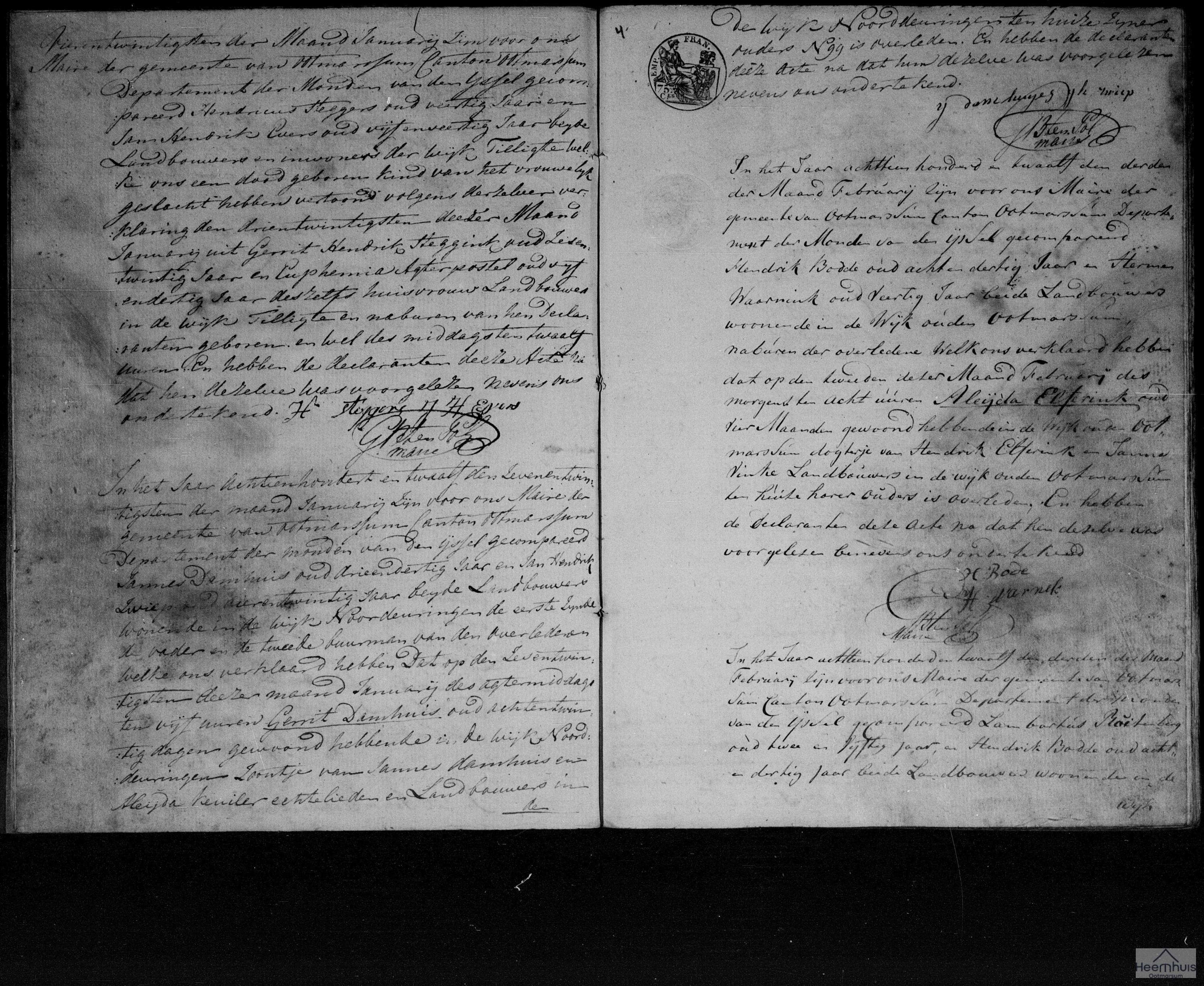 Overlijdensakte van Aleijda Elferink