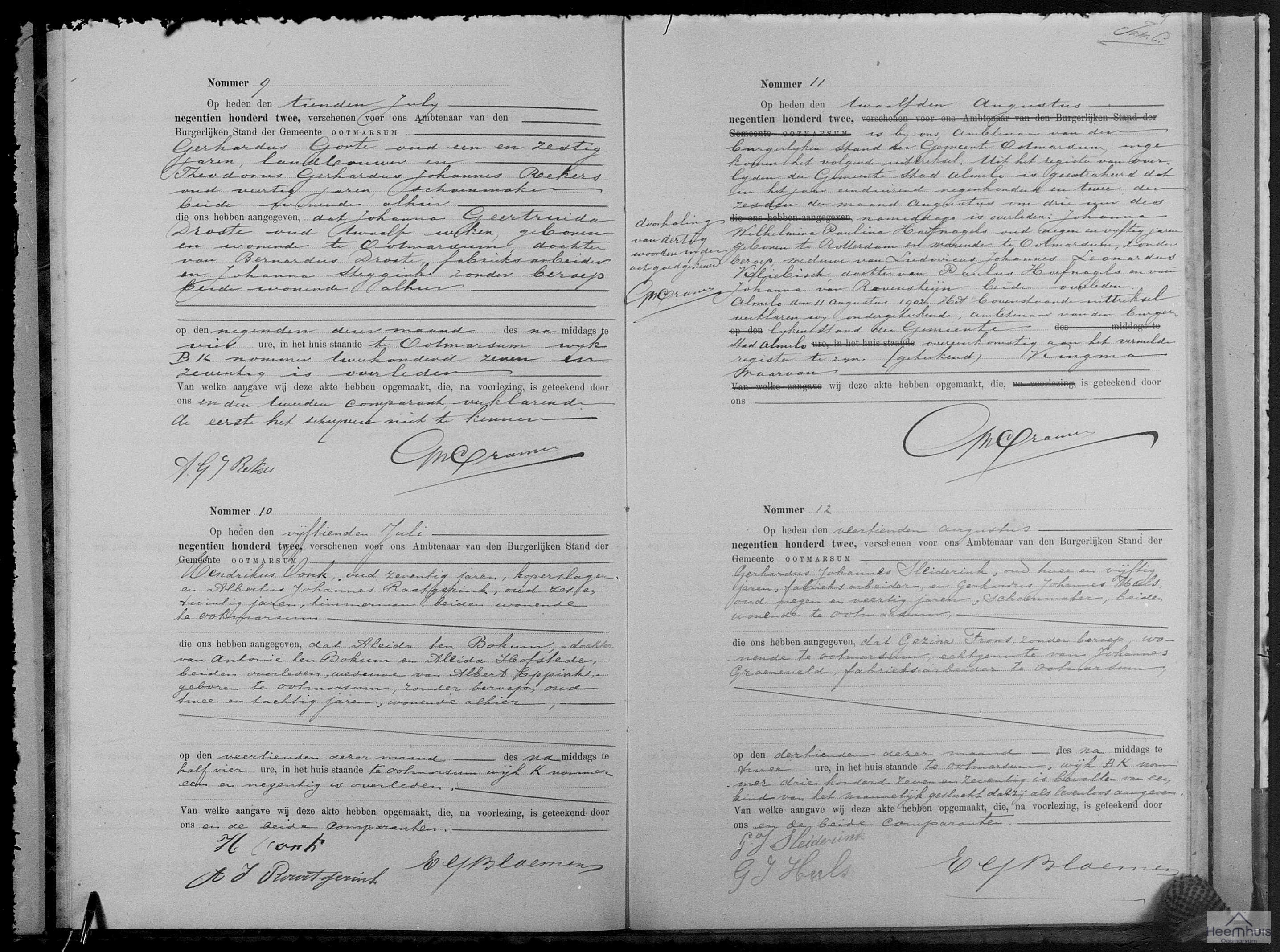 Overlijdensakte van levenloos geboren kind Groeneveld Overlijdensakte van levenloos geboren kind Groeneveld