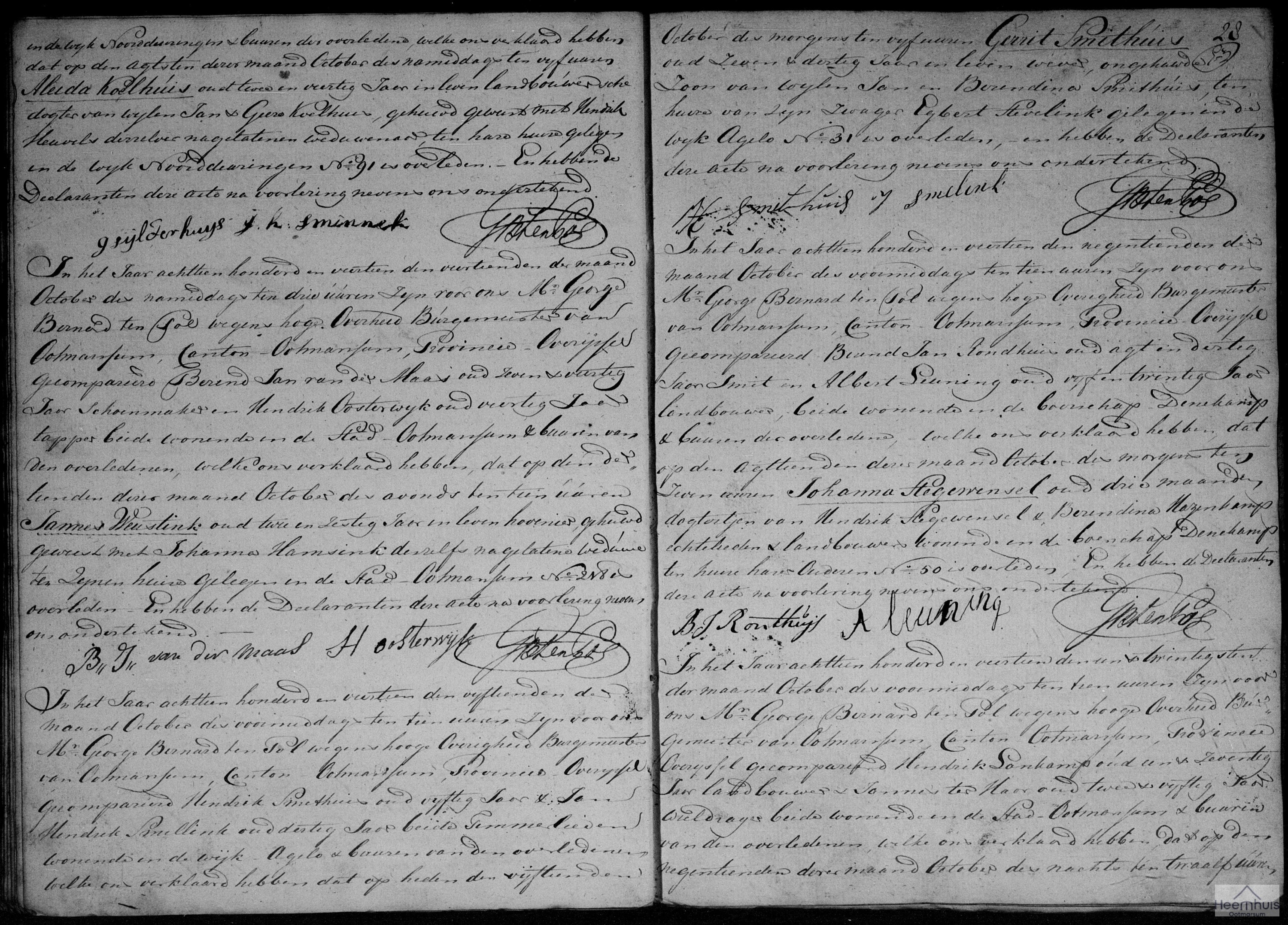 Overlijdensakte van Gerrit Jan Raatgerink