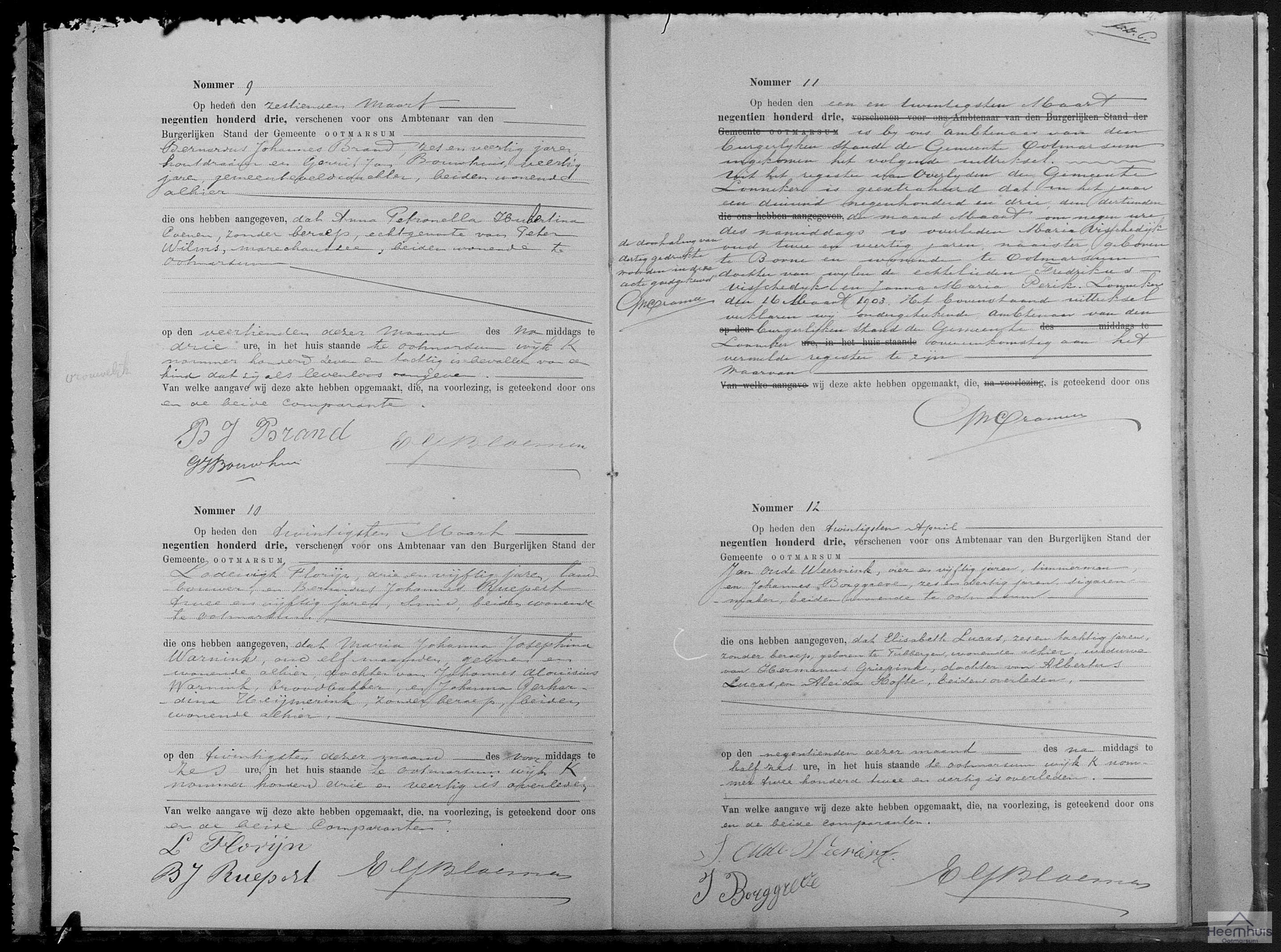 Overlijdensakte van Elisabeth Lucas