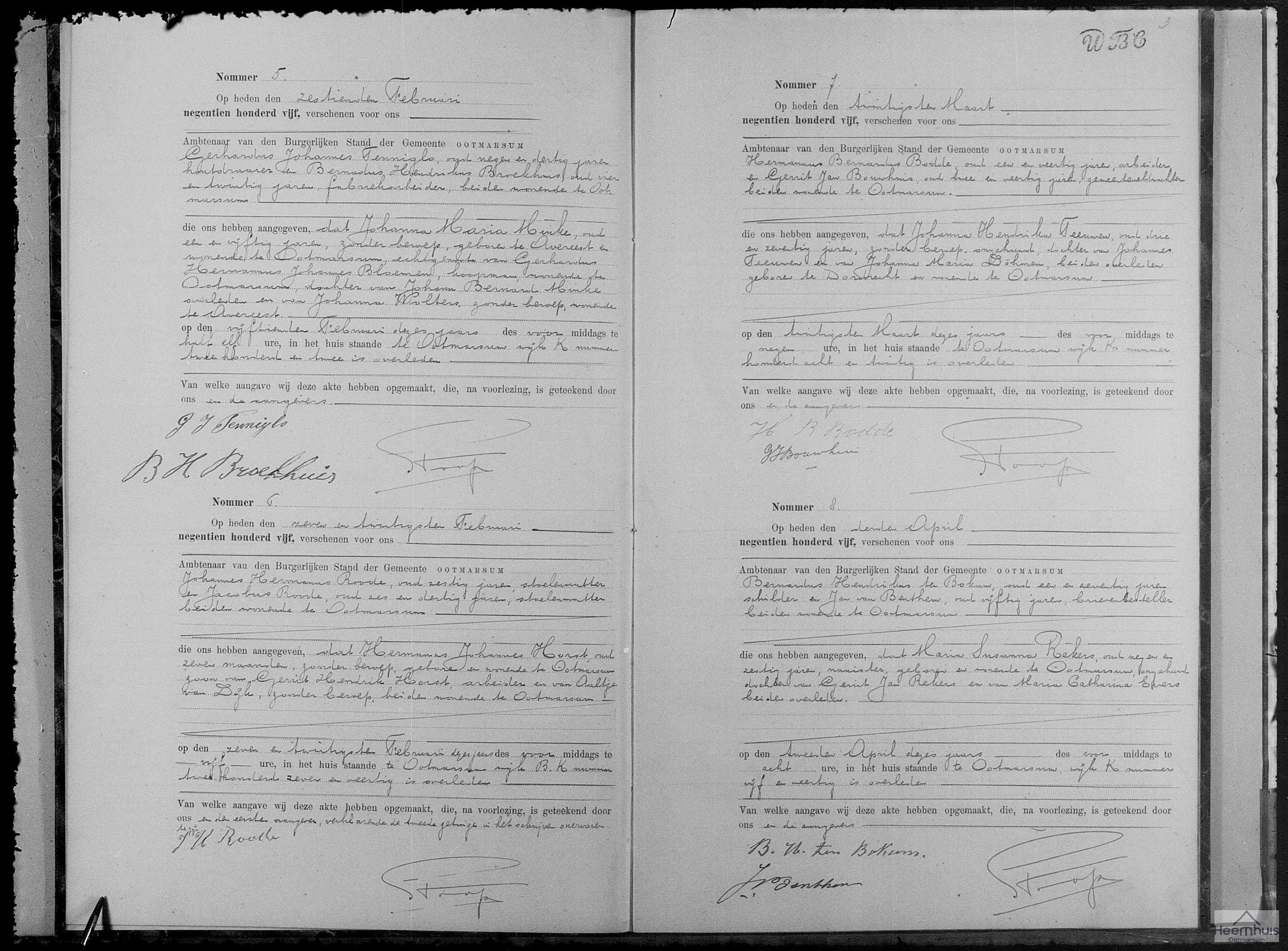 Overlijdensakte van Johanna Maria Minke