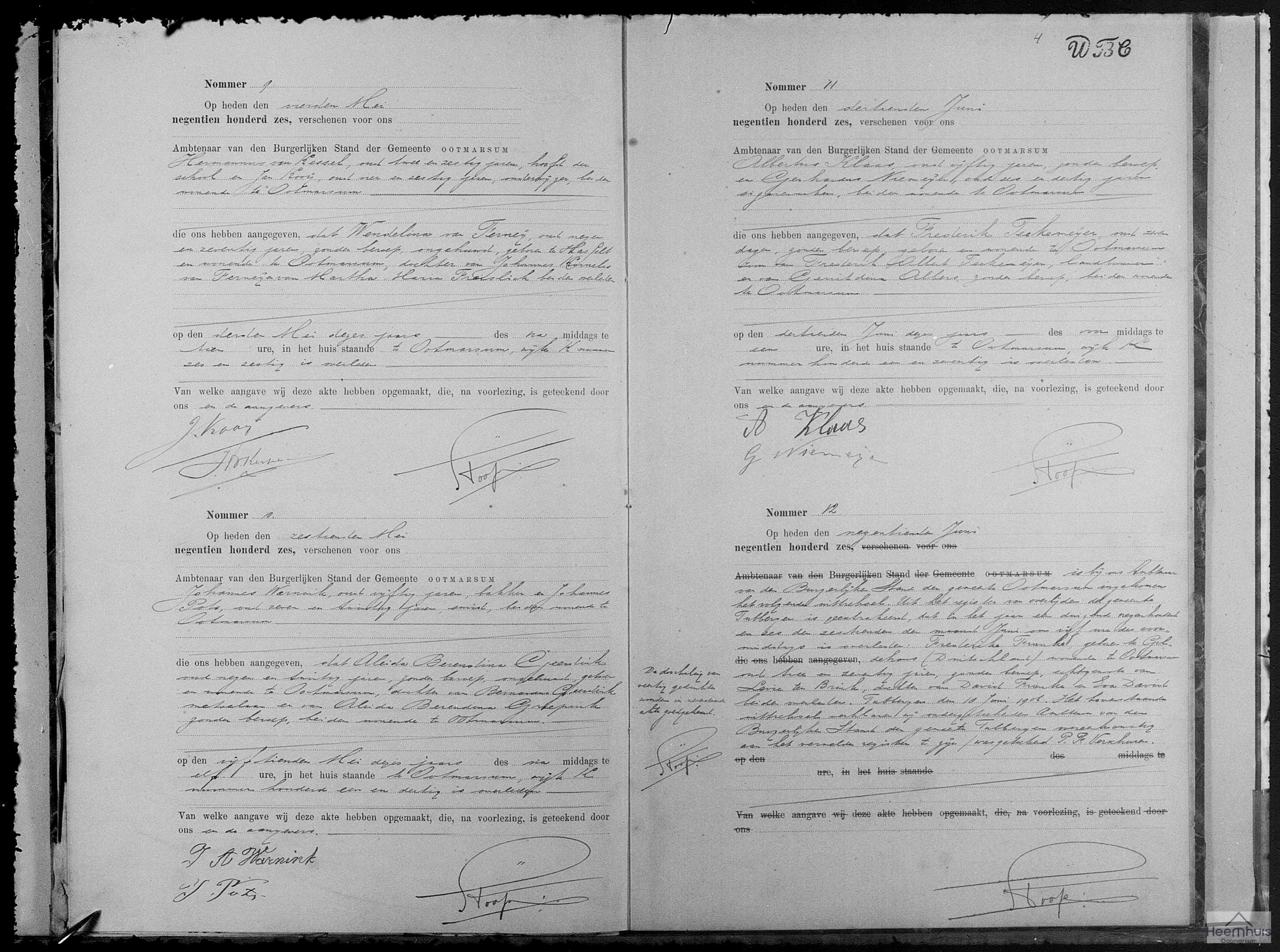 Overlijdensakte van Aleida Berendina Geerdink