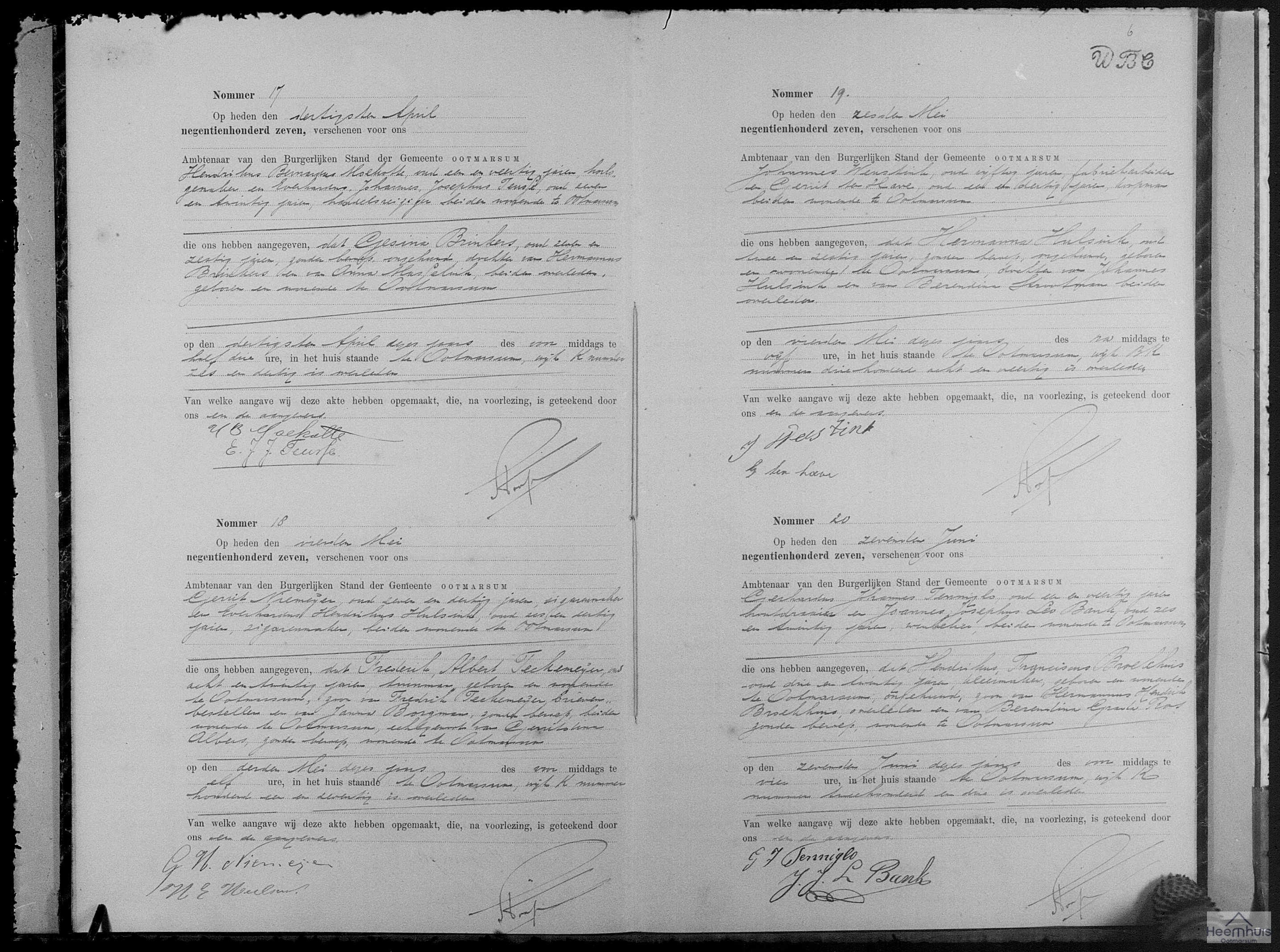 Overlijdensakte van Hendrikus Franciscus Broekhuis Overlijdensakte van Hendrikus Franciscus Broekhuis