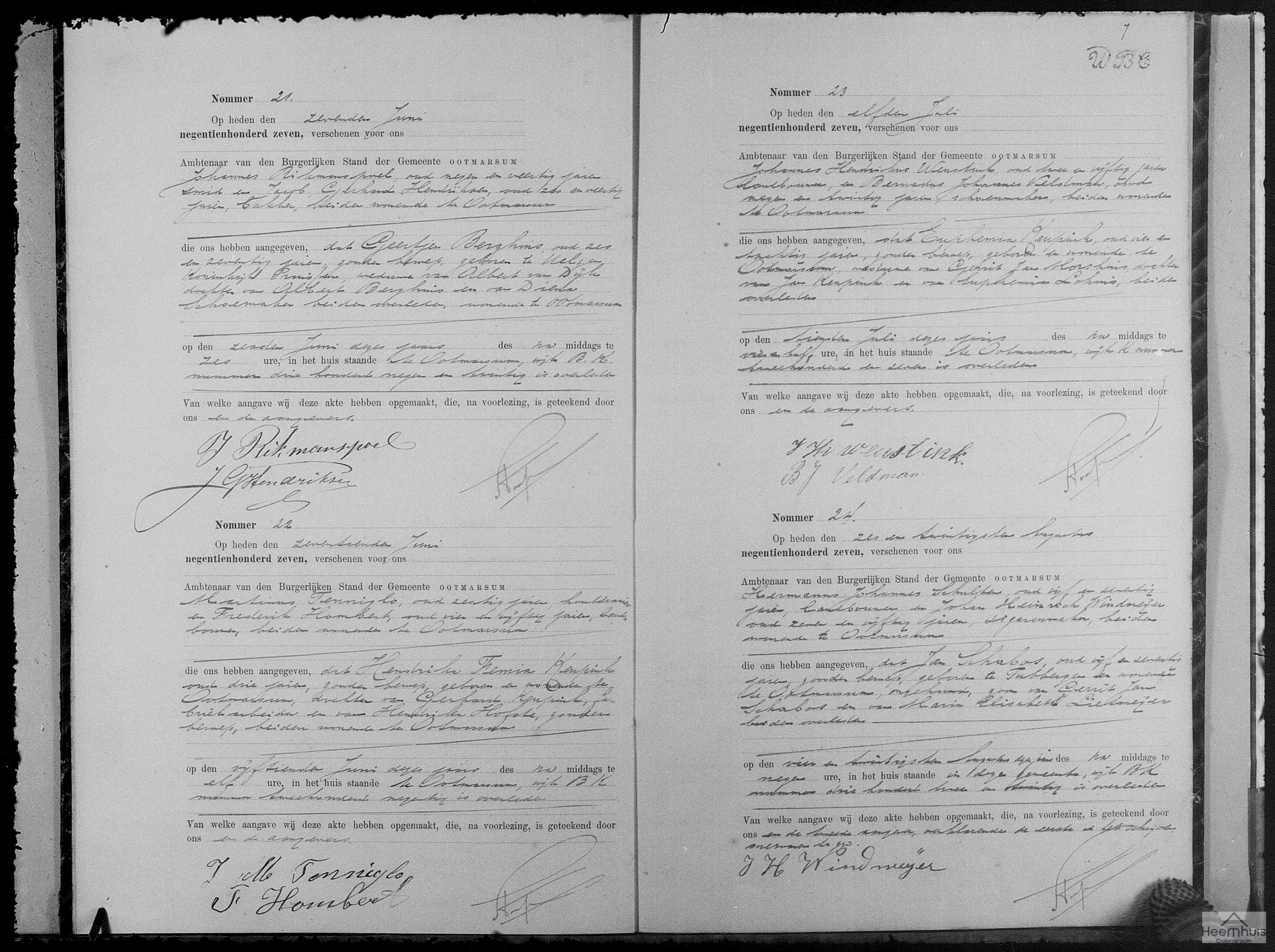 Overlijdensakte van Hendrika Femia Keupink Overlijdensakte van Hendrika Femia Keupink