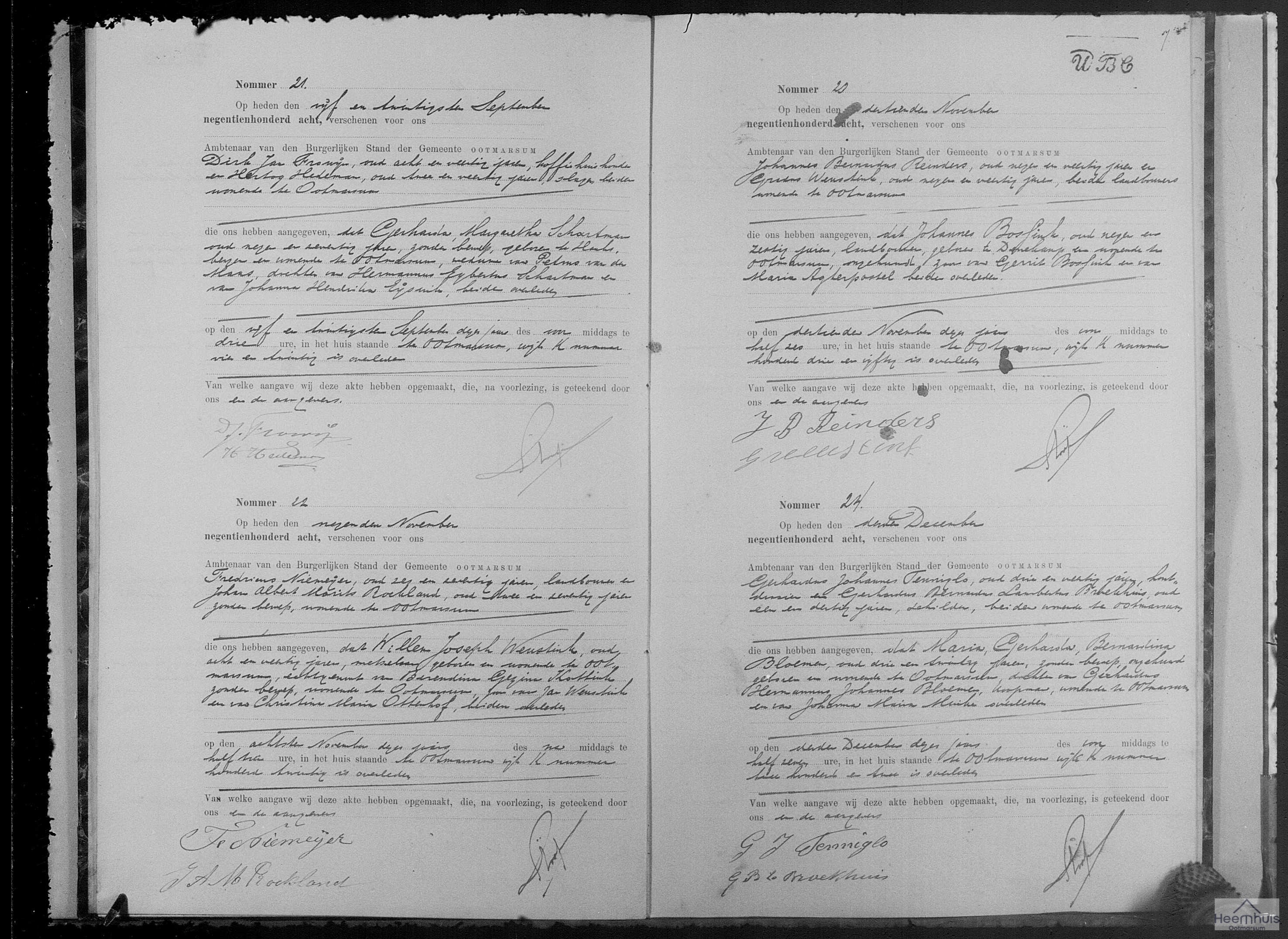 Overlijdensakte van Maria Gerharda Bernardina Bloemen Overlijdensakte van Maria Gerharda Bernardina Bloemen