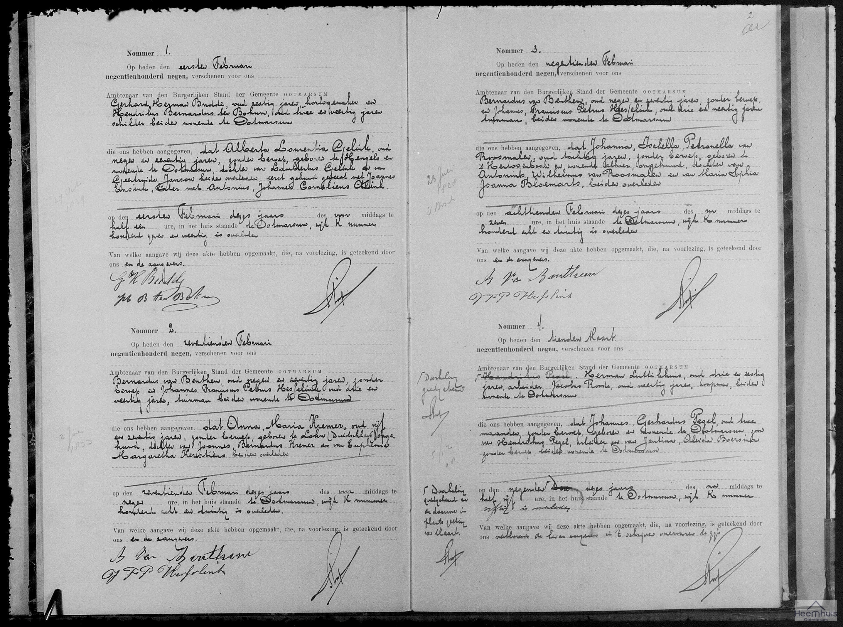 Overlijdensakte van Johanna Isabella Petronella van Roosmalen