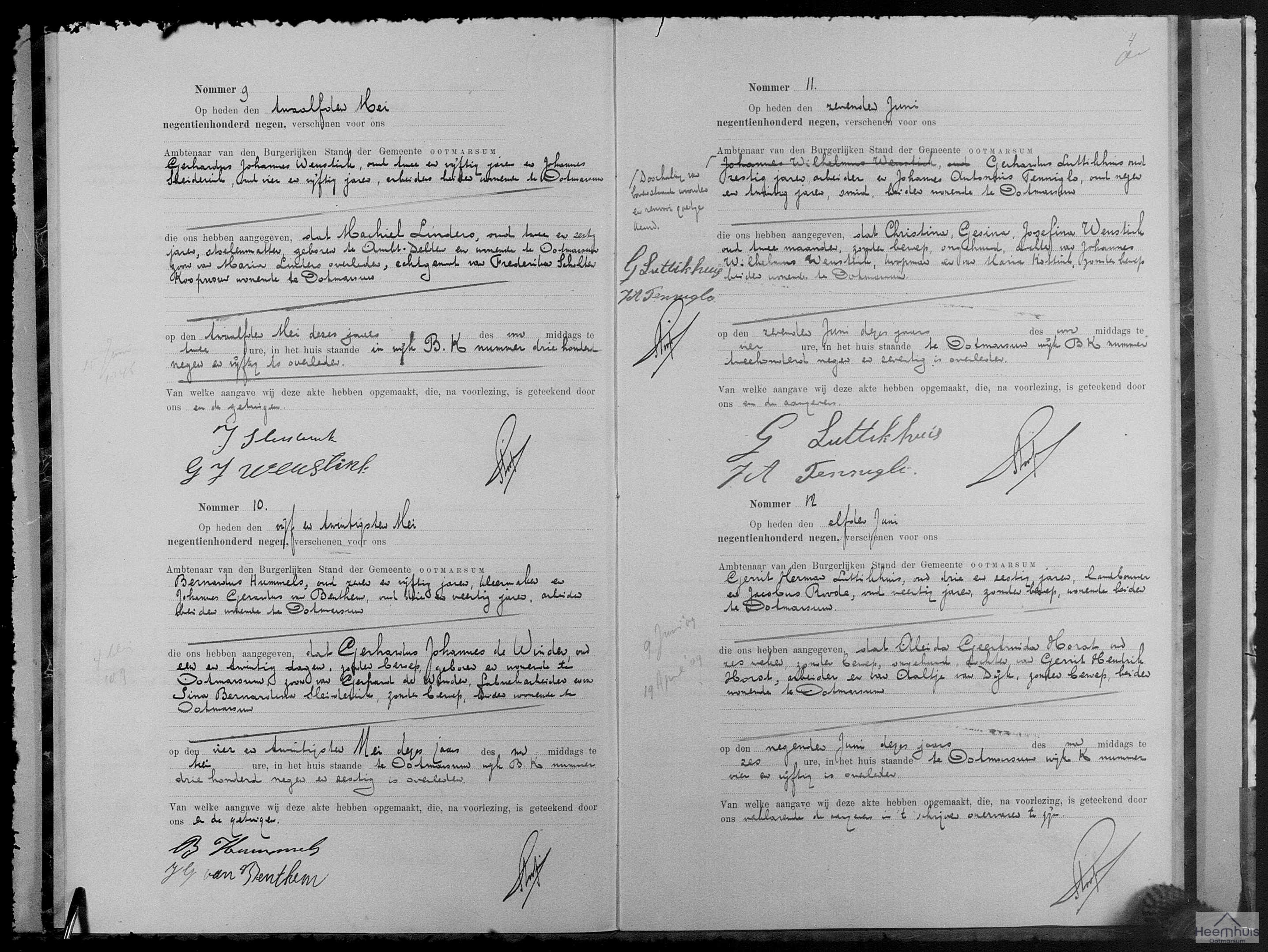 Overlijdensakte van Machiel Linders