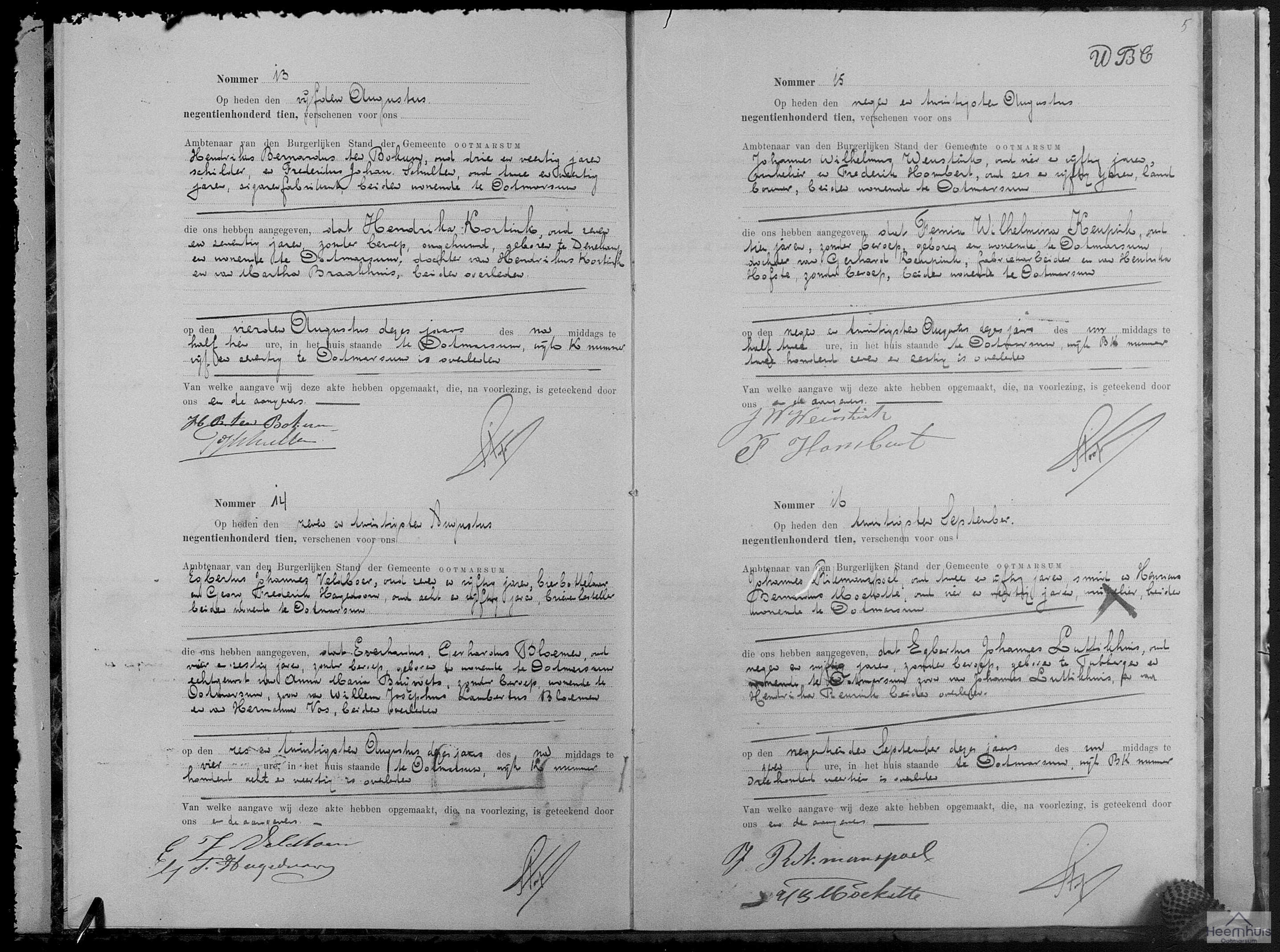 Overlijdensakte van Egbertus Johannes Luttikhuis