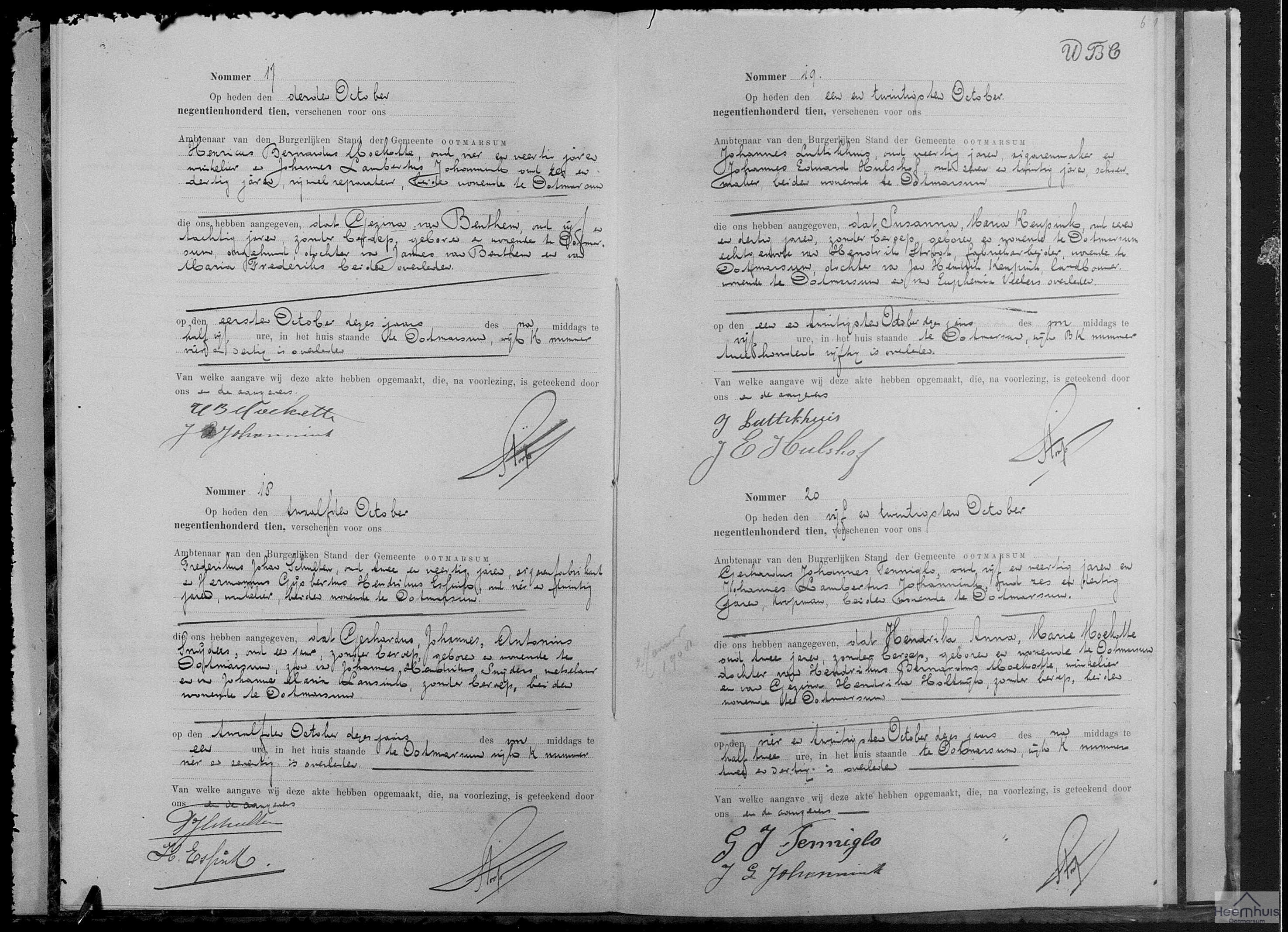 Overlijdensakte van Hendrika Anna Marie Moekotte Overlijdensakte van Hendrika Anna Marie Moekotte