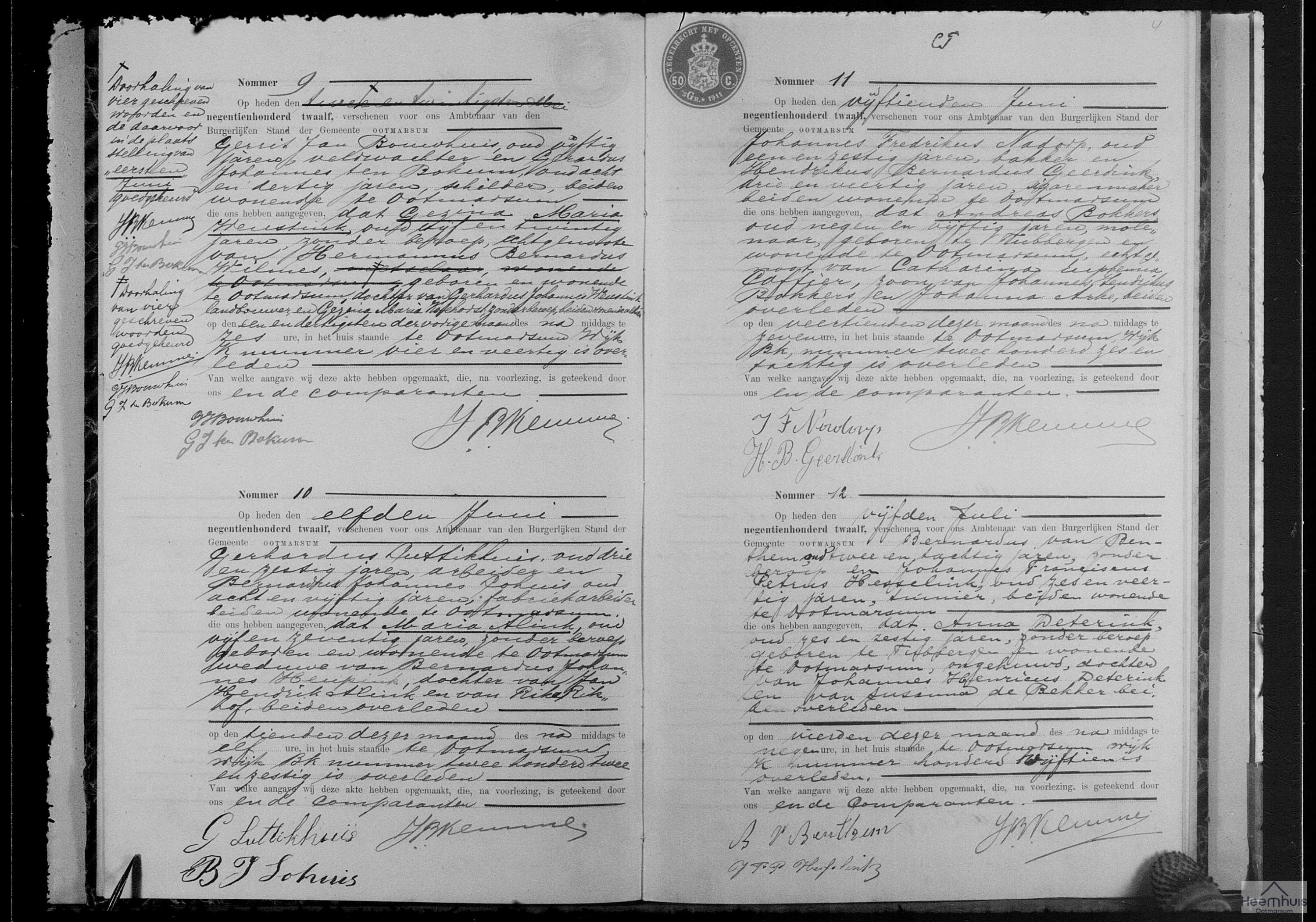 Overlijdensakte van Maria Alink Overlijdensakte van Maria Alink